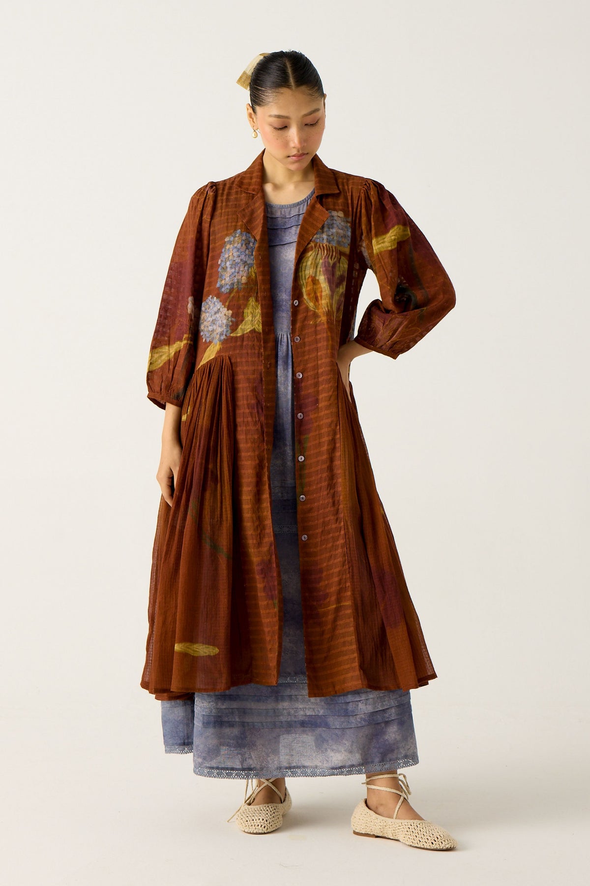 Foliage Button Down Dress