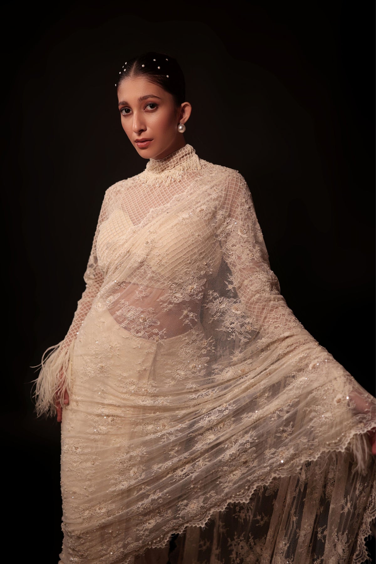 Lunara Pre-Draped Saree Set