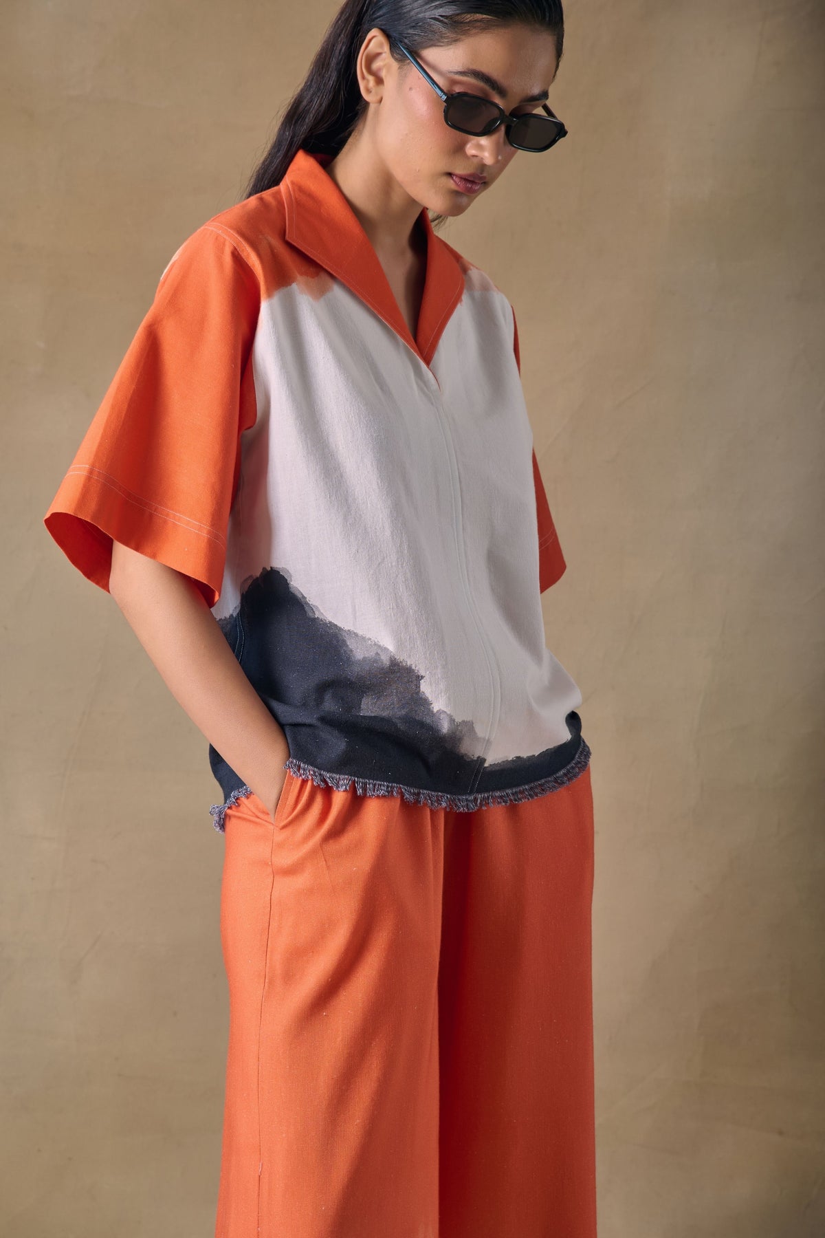Orange Washed Co-ord Set