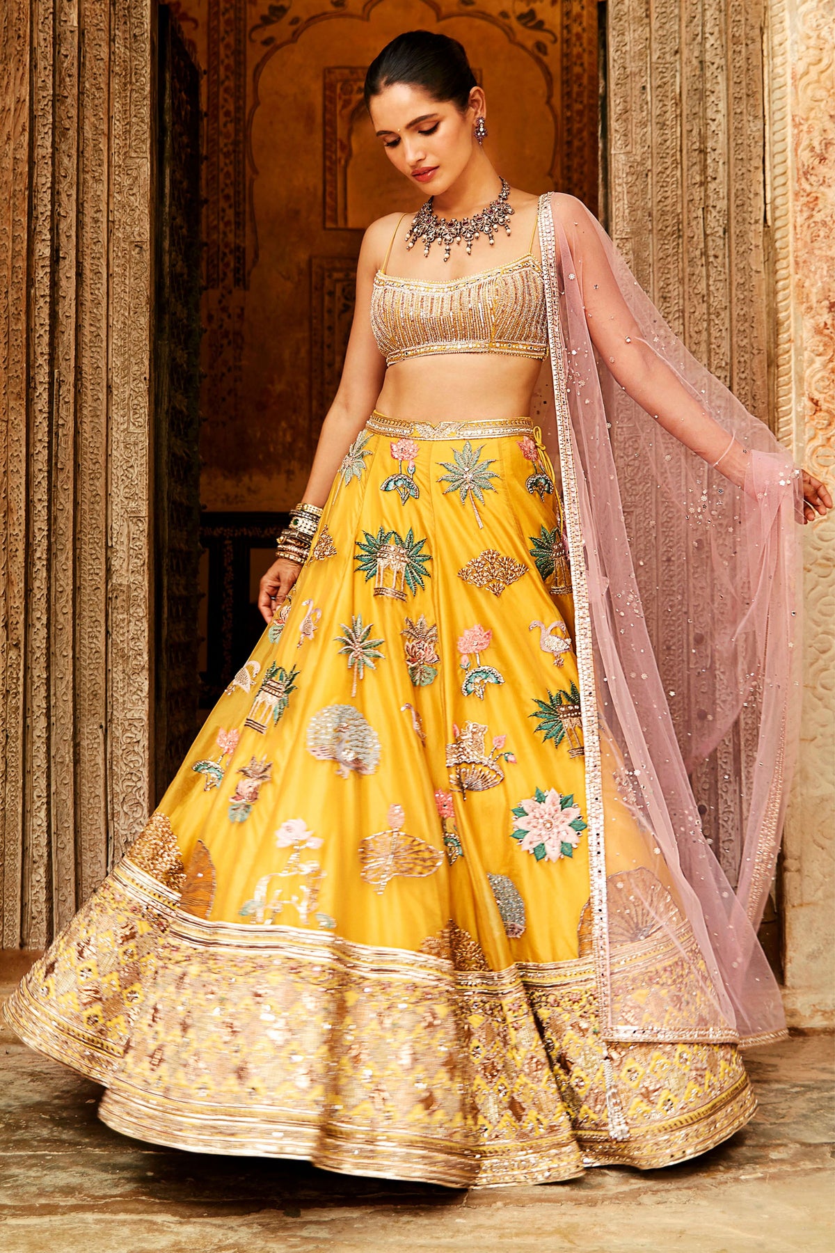 The Pichwai Mehendi Lehenga