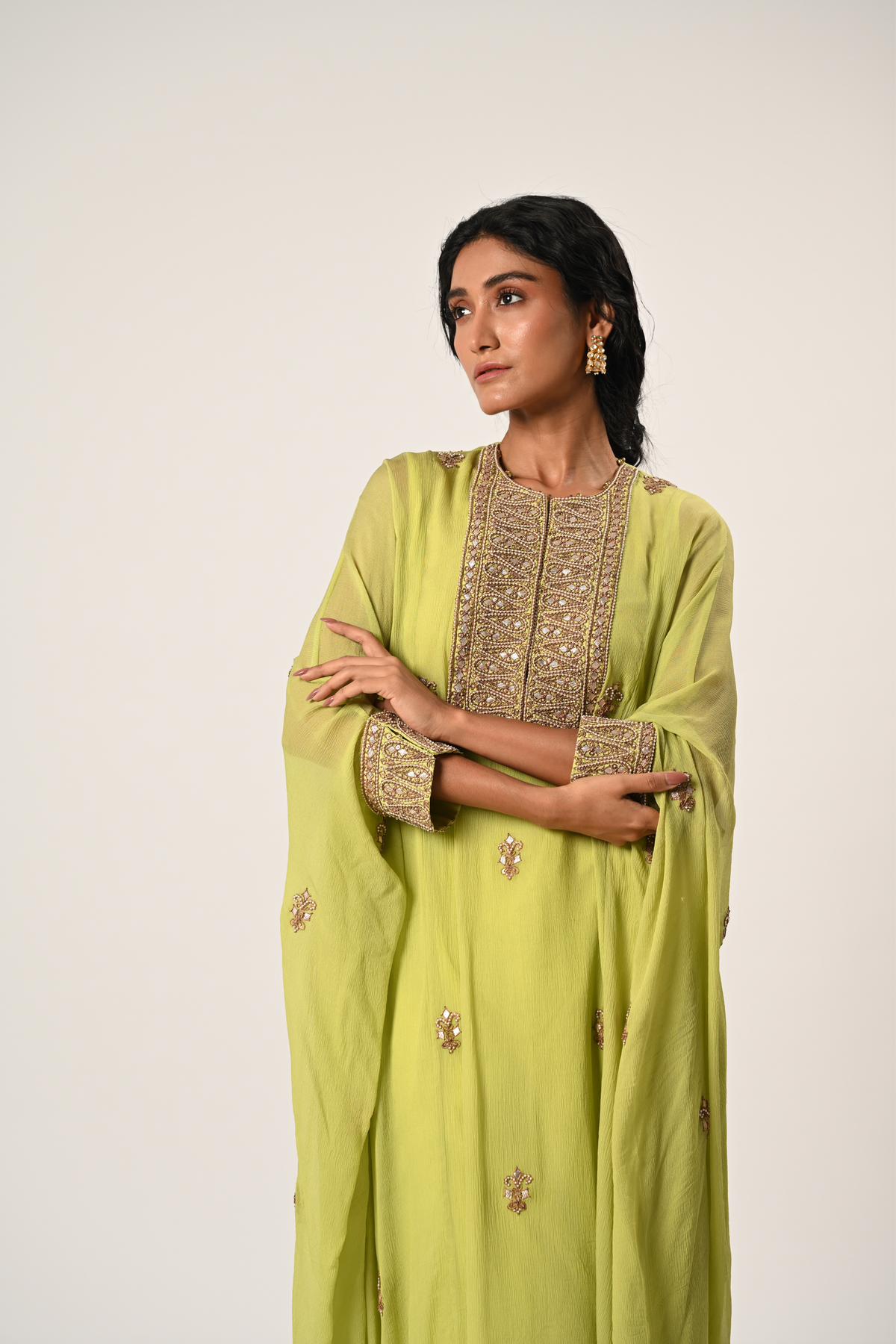 Light Green Kaftan Set