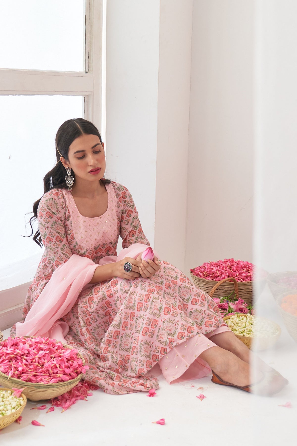 Powderpink Anarkali Set
