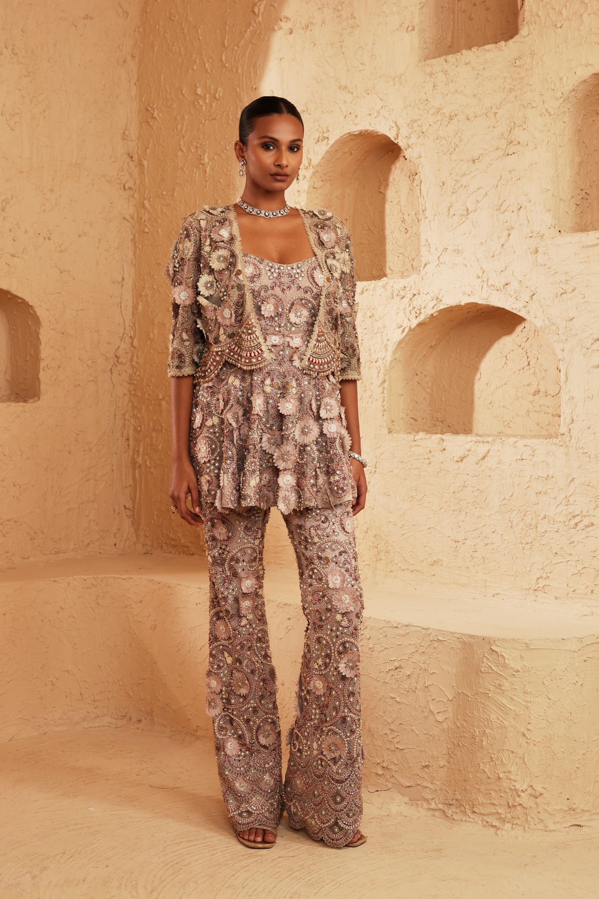 Myra Peplum Set