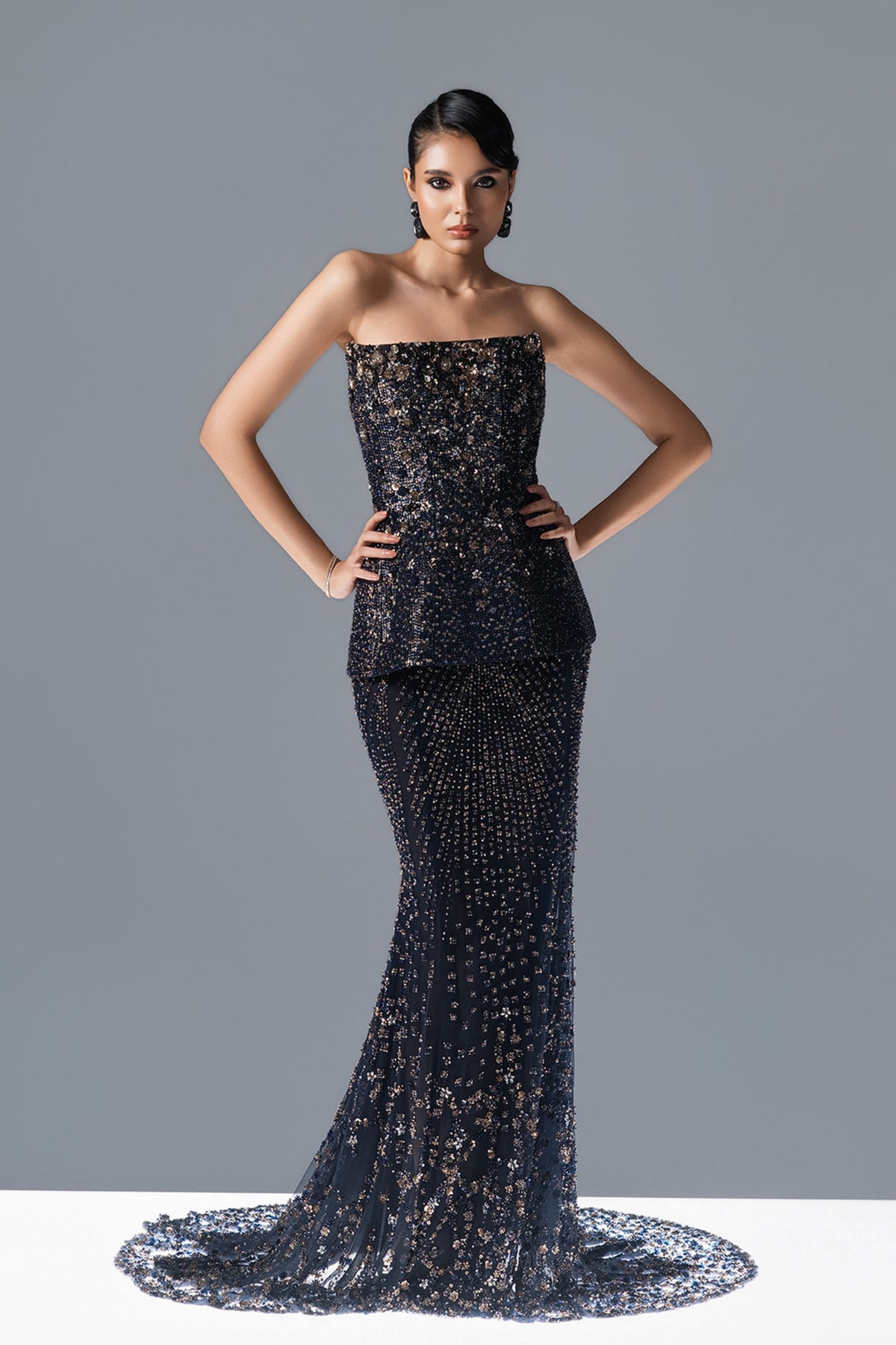 Obsidian Bloom Lehenga Set