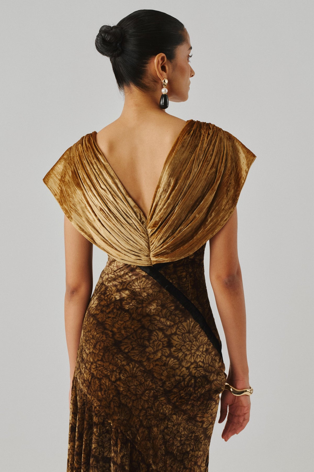 Zarina Velvet Ajrakh Gown