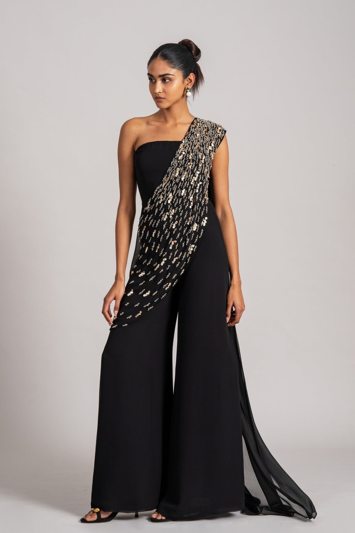 Cosmic Dust Draped Jumpsuit