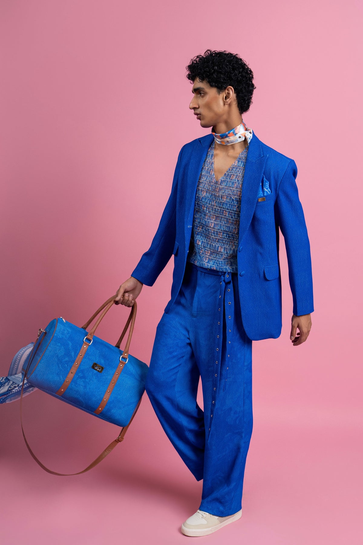 Blue Tailored Blazer Set