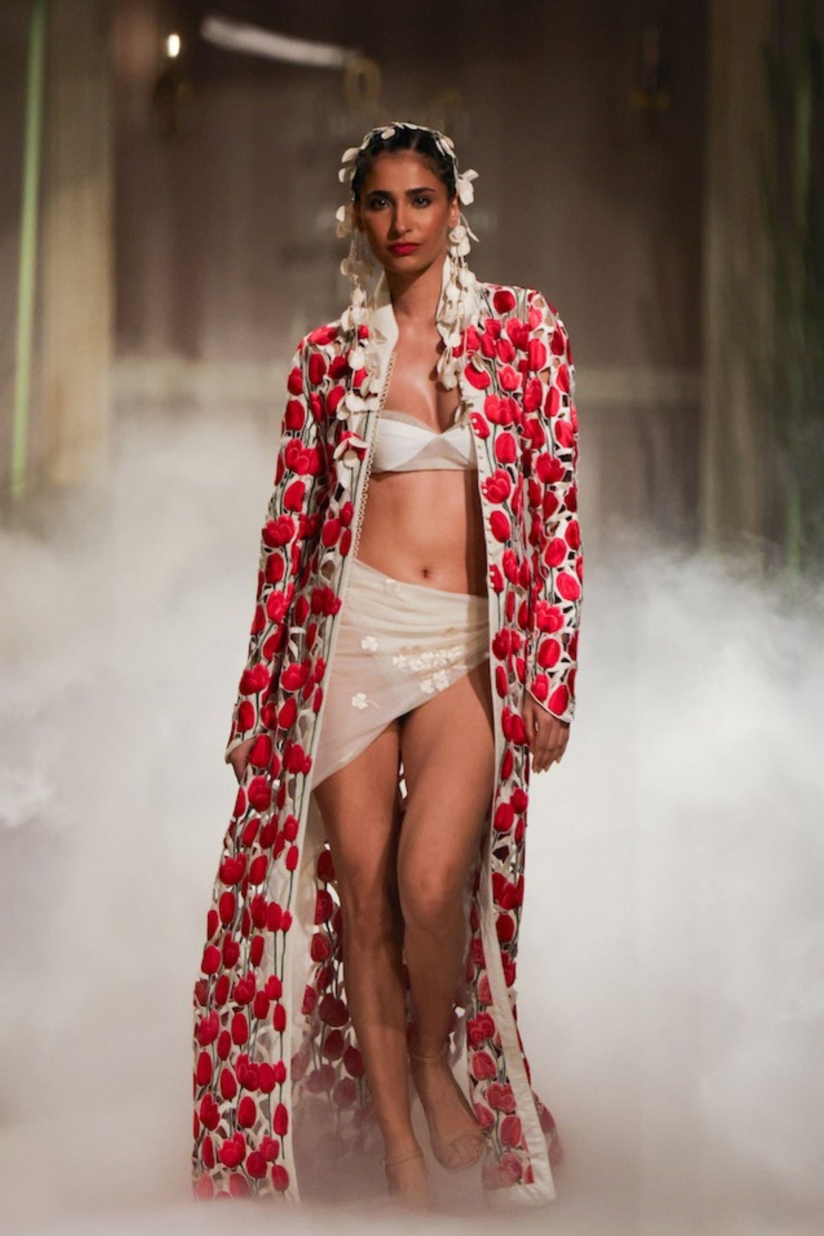 Ivory Matka Long Jacket