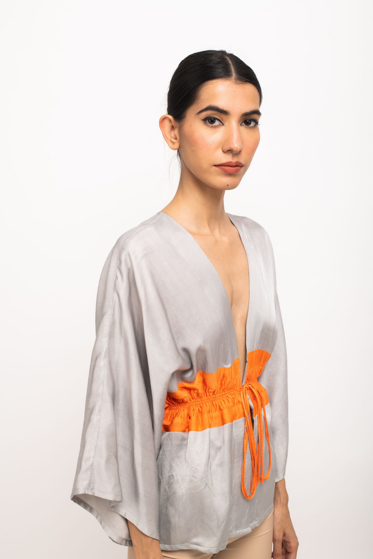 Grey and Orange Short Cape
