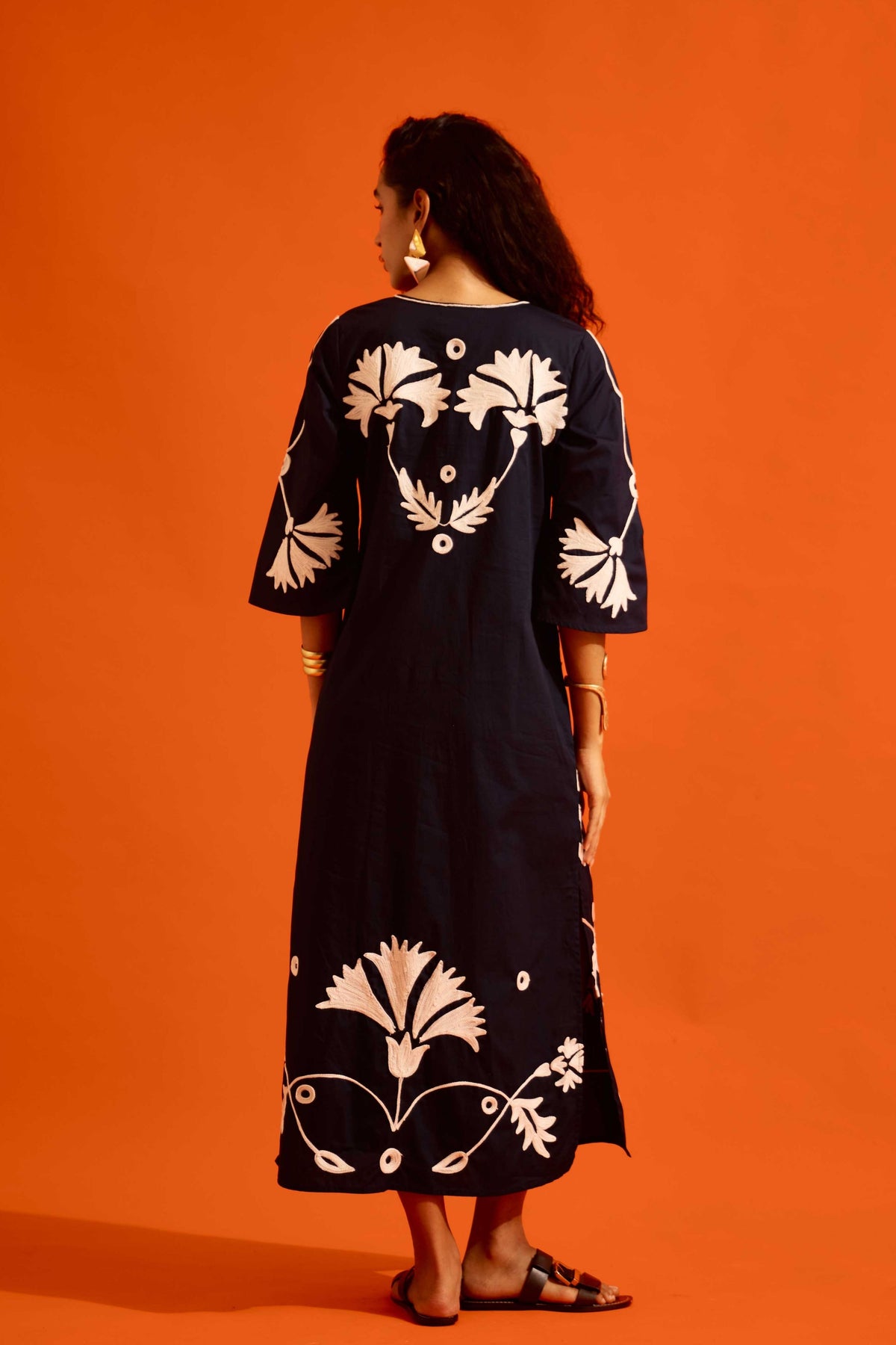 Black Cotton Maxi Dress