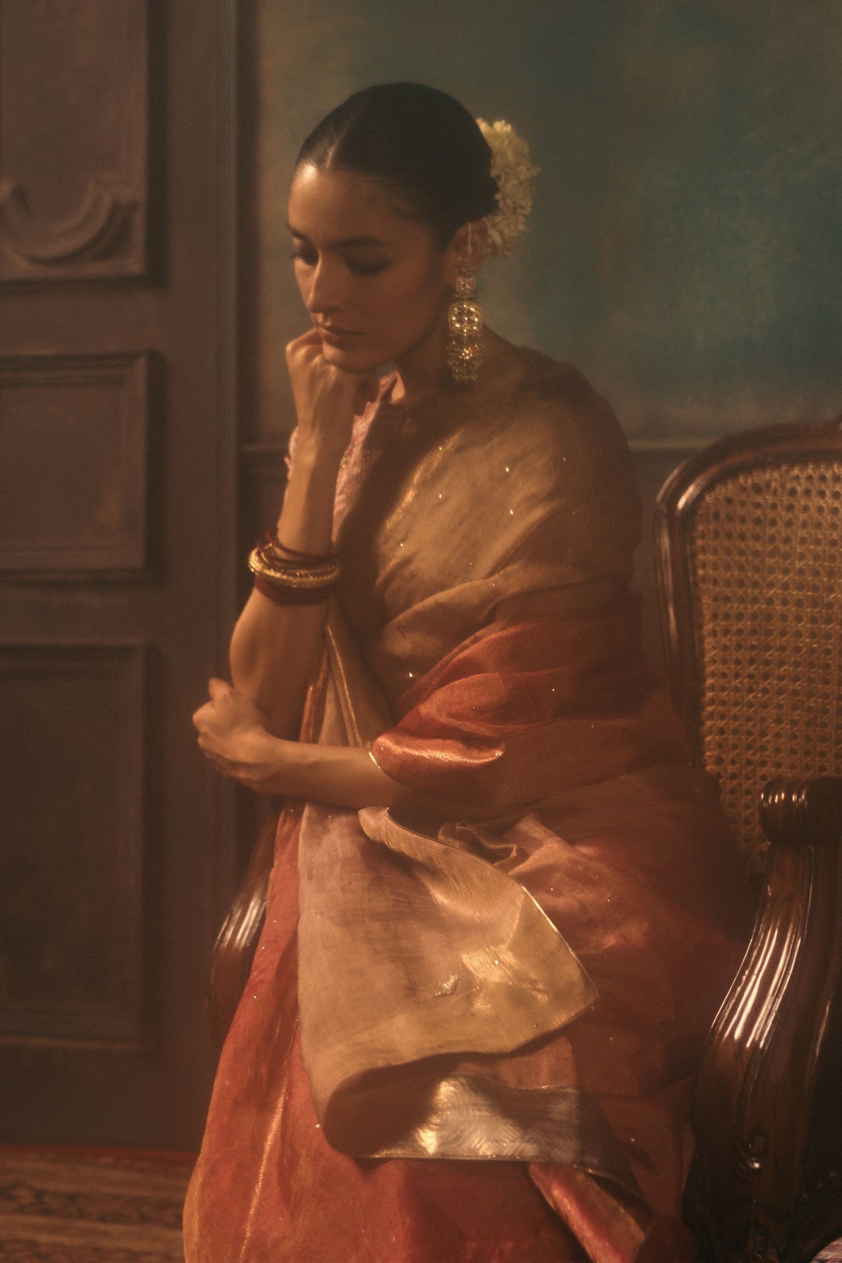 Peach Taj Gul Saree