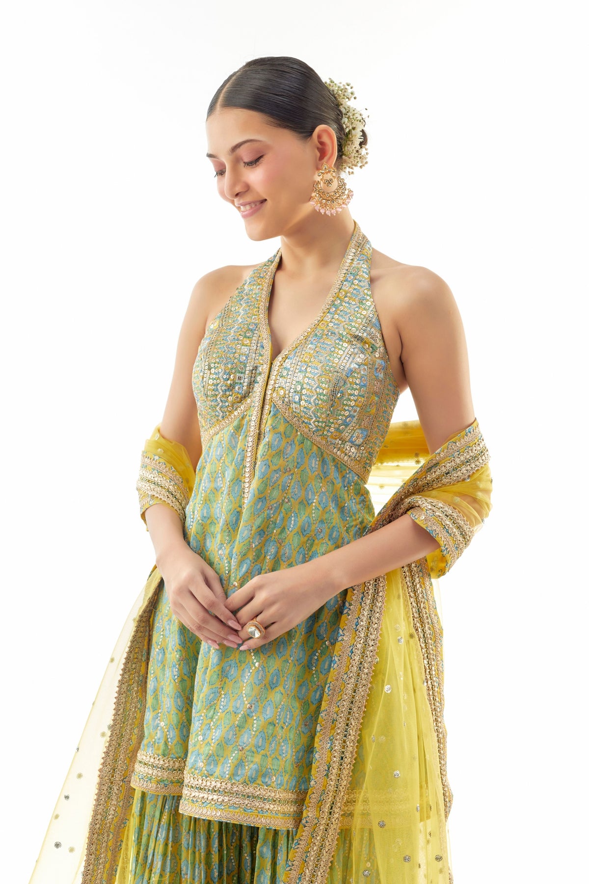 Yellow Janhavi Sharara Set