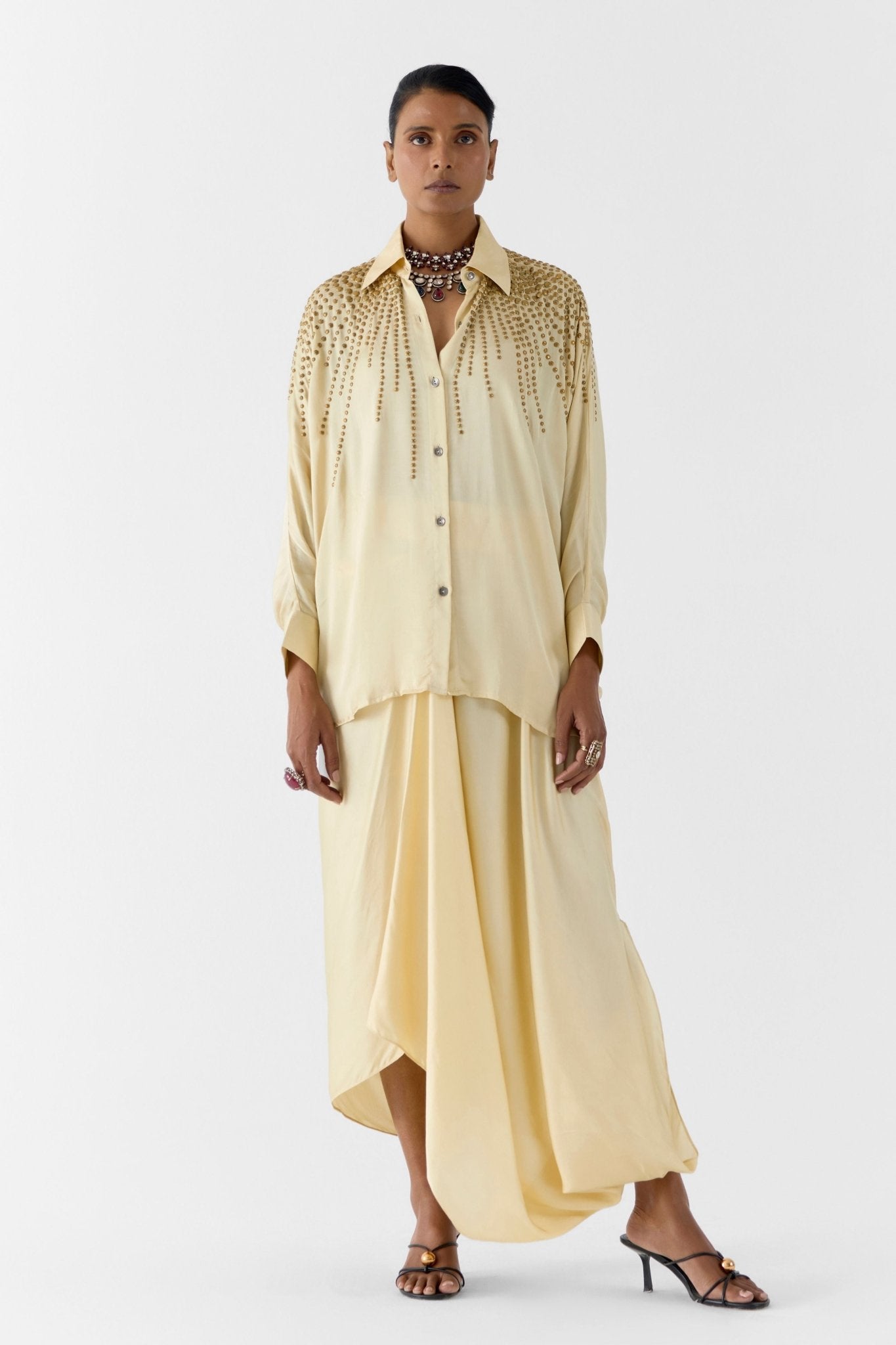 Pearl Studded Co - ord Set - Studio Rigu - Elahe