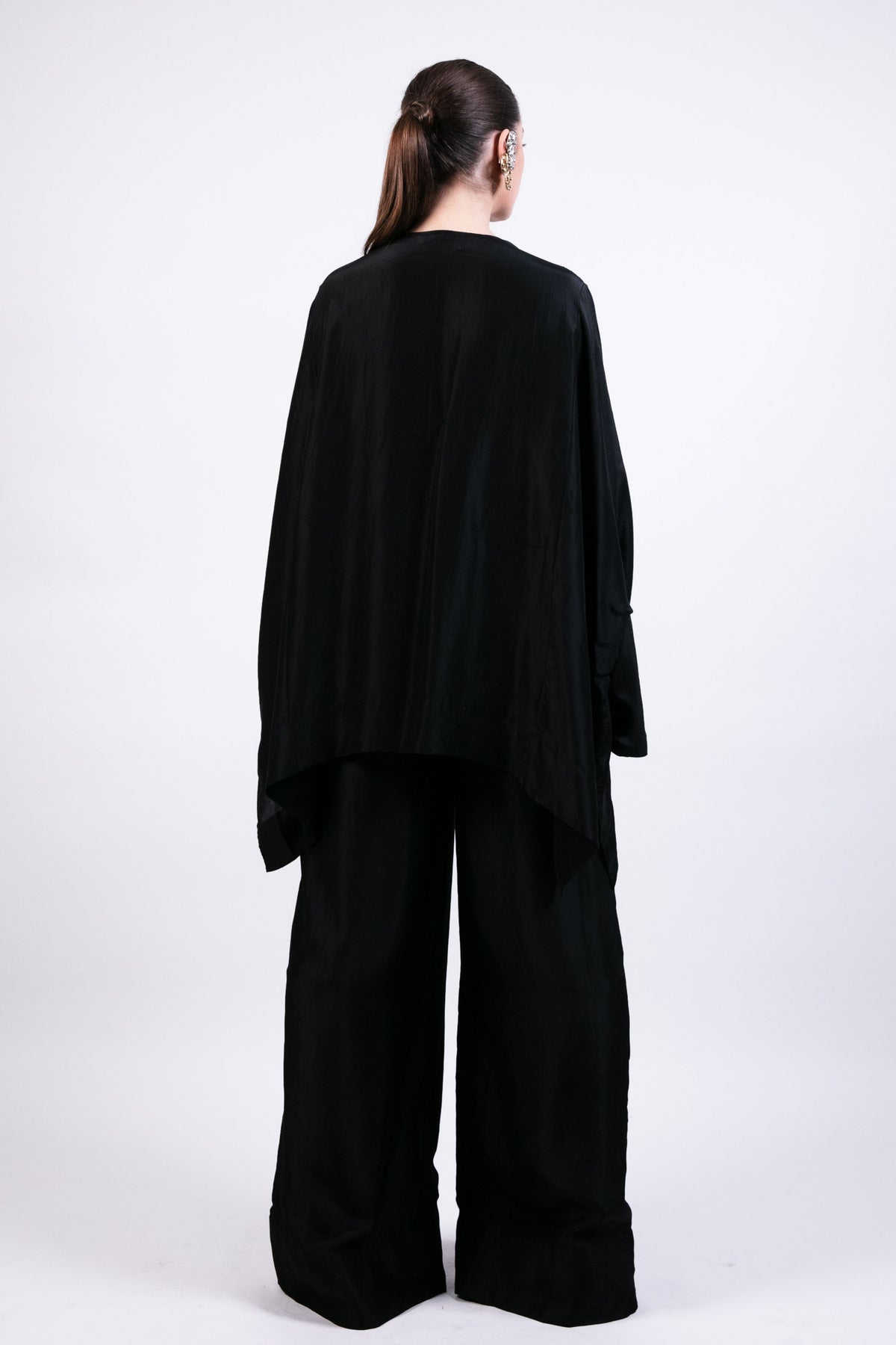 Short Boxy Black Tunic Set