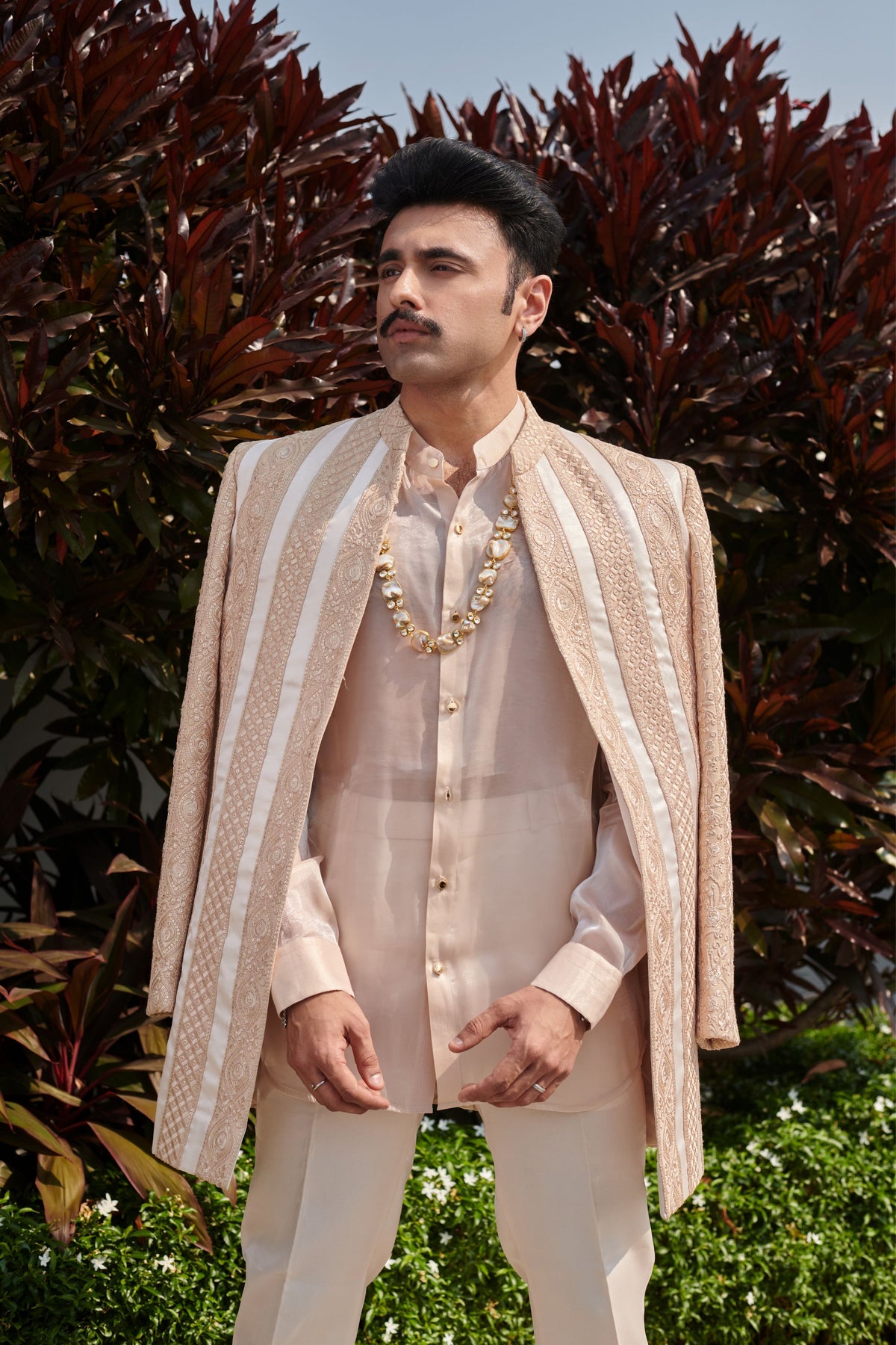 Beige Jacket Set