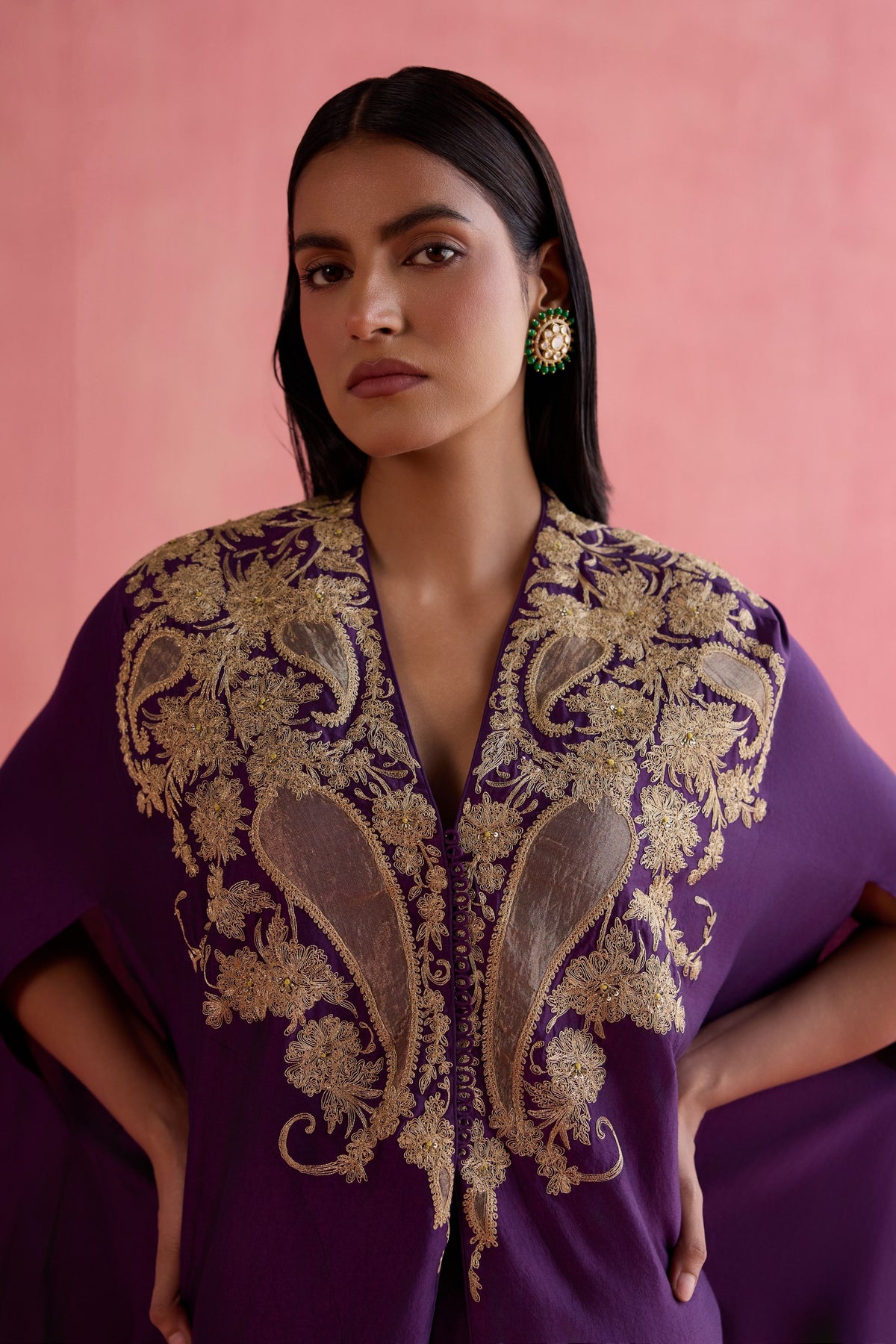 Meher Purple Kaftan Set