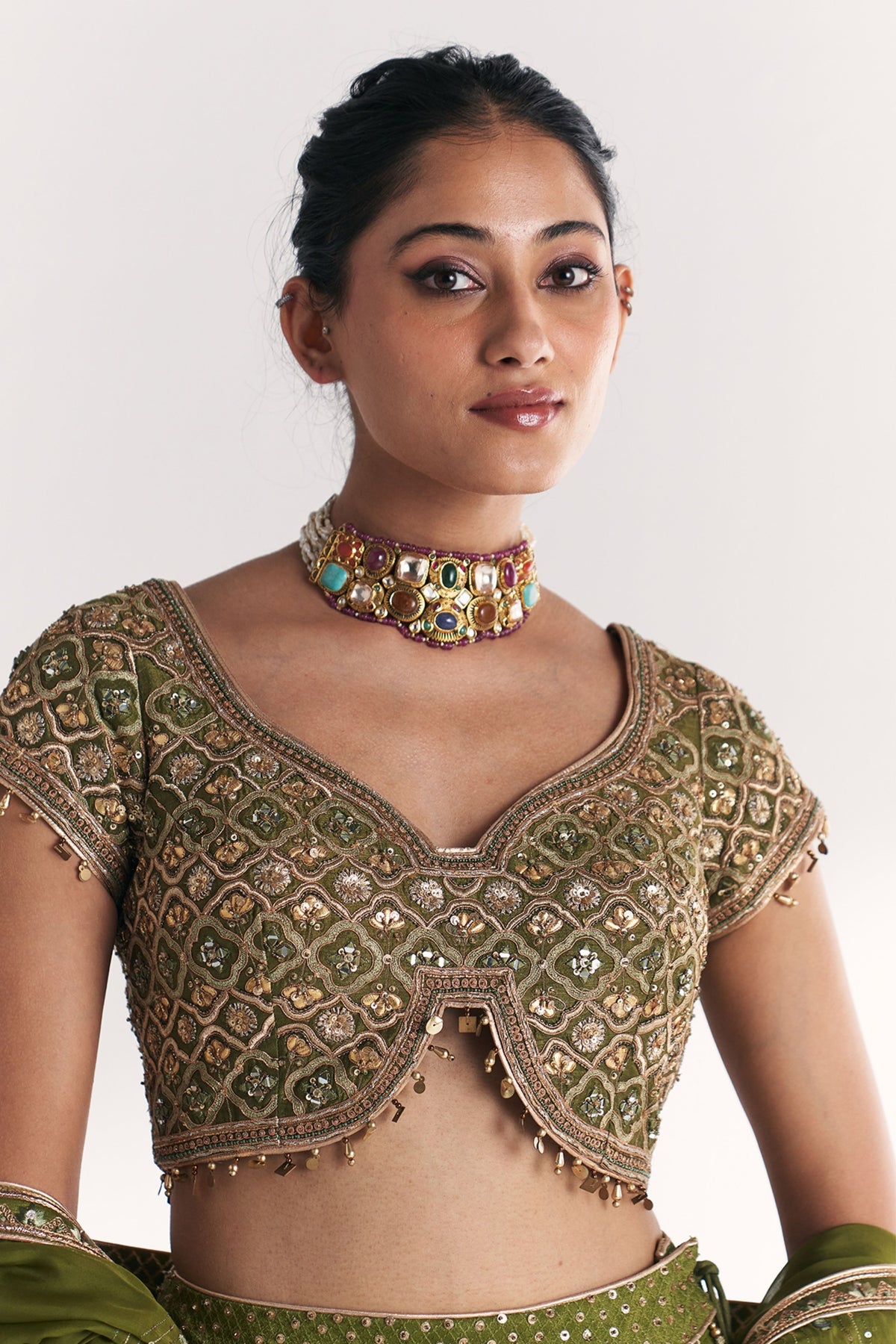 Rangoli Green Lehenga Set