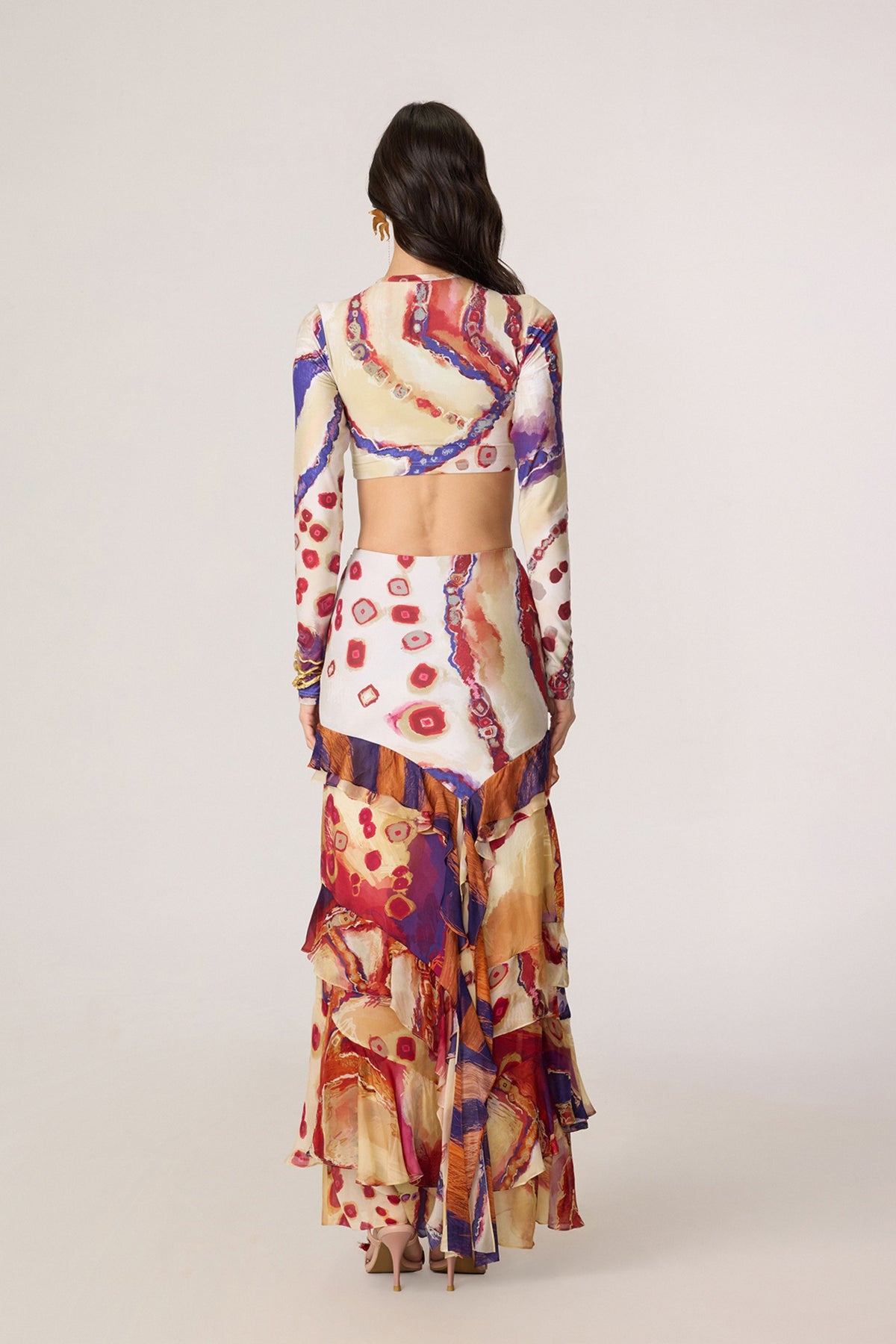 Zavi Blouse & Marieya Skirt Set
