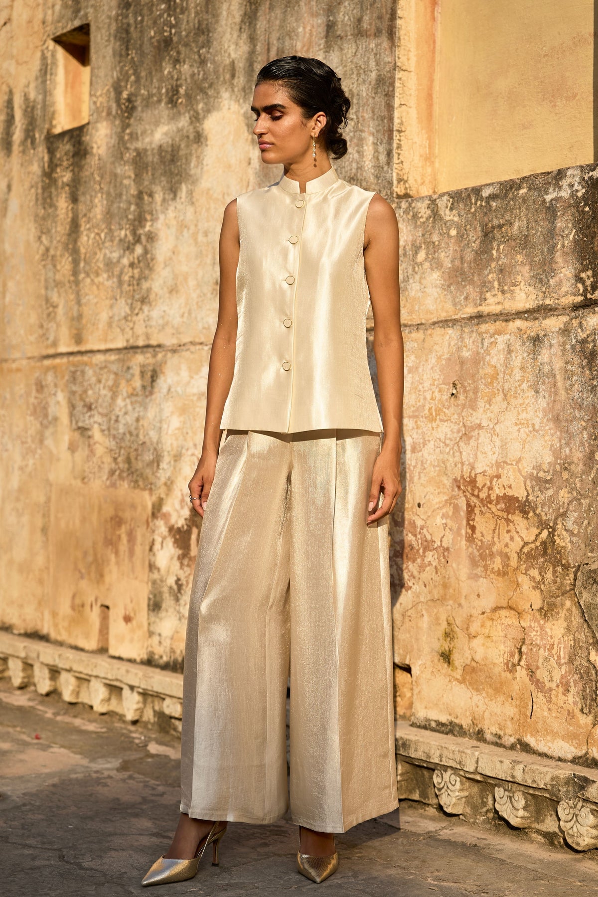 Dramatic Matte Ivory Co-ord Set