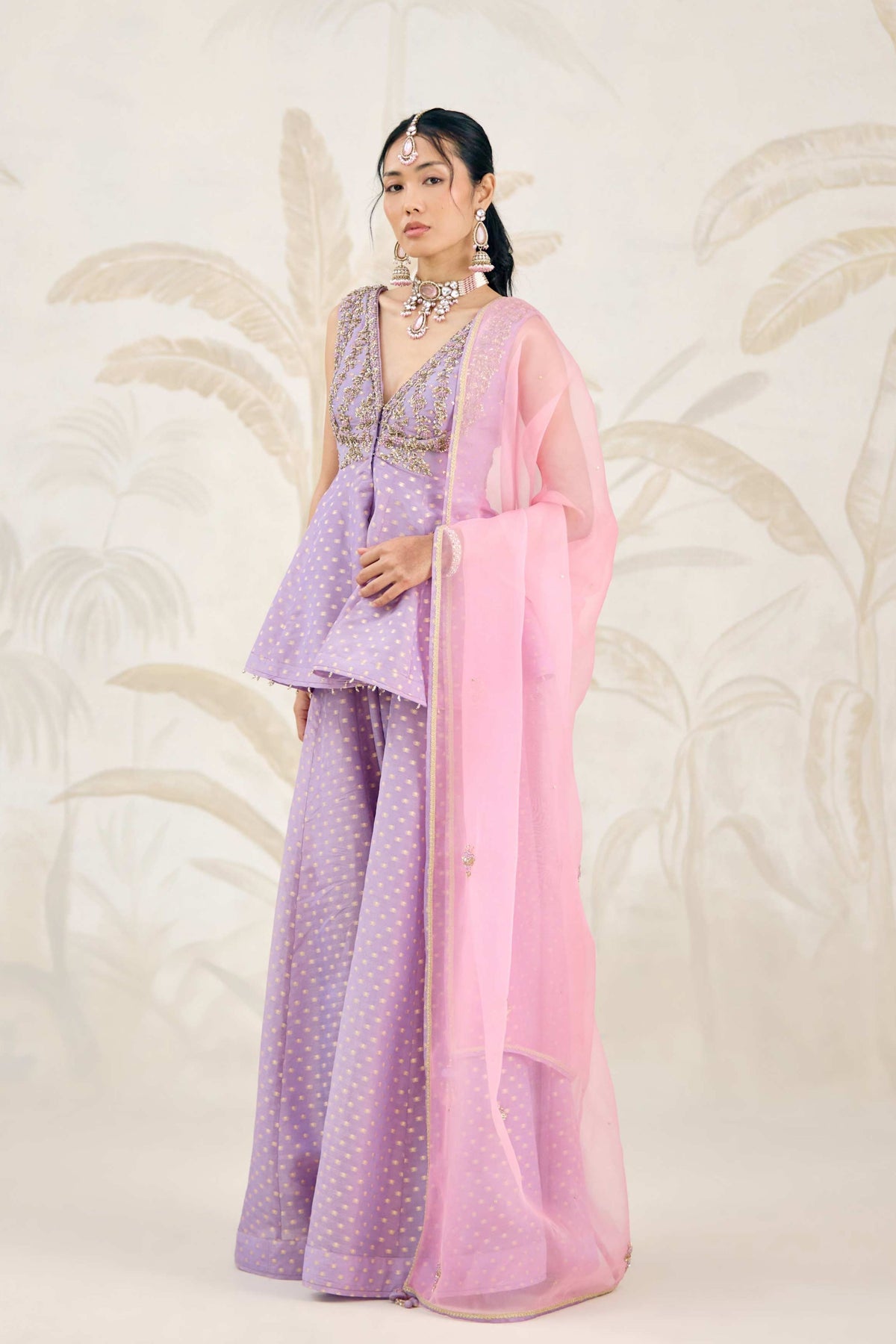 Orchid Lavender Sharara Set