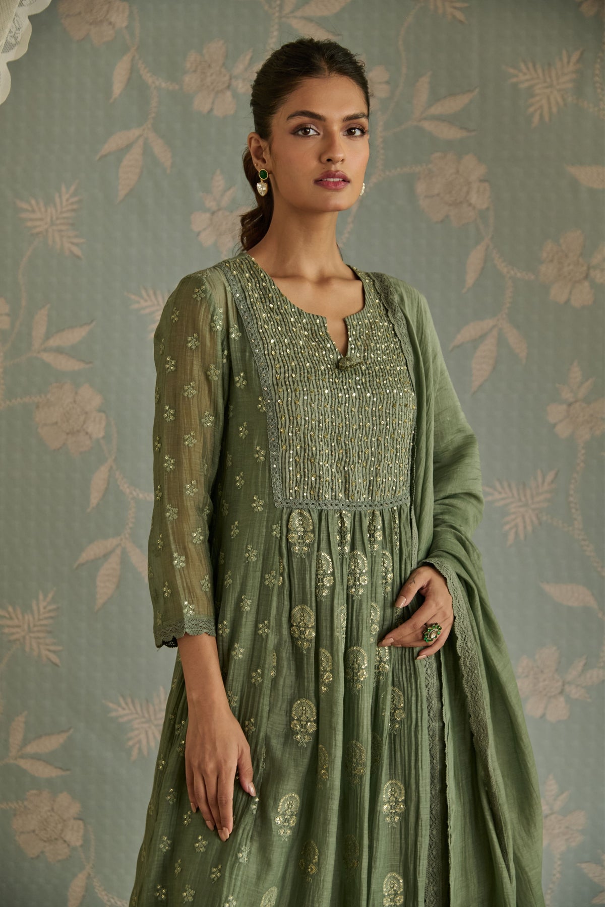 Green Nera Kurta Set