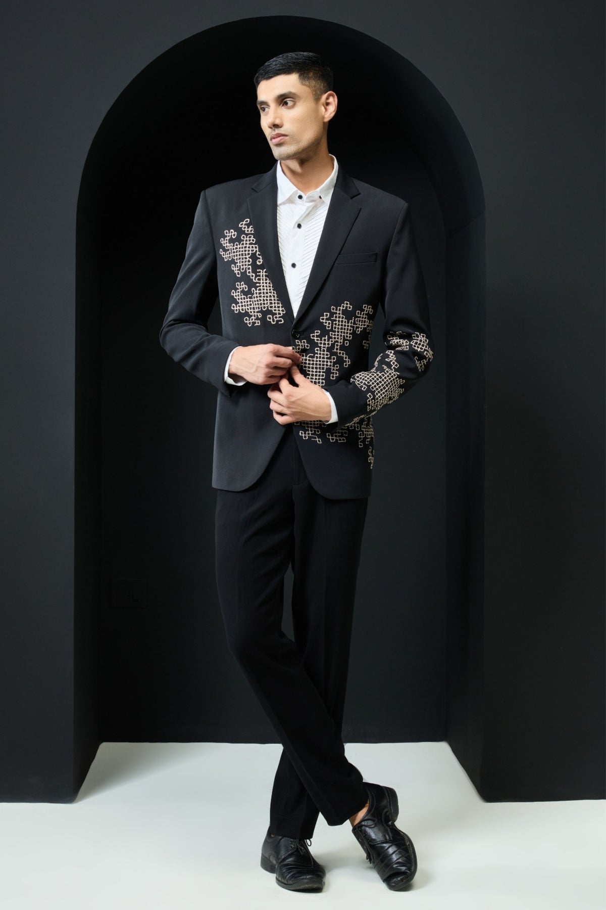Threadwork Black Blazer Set