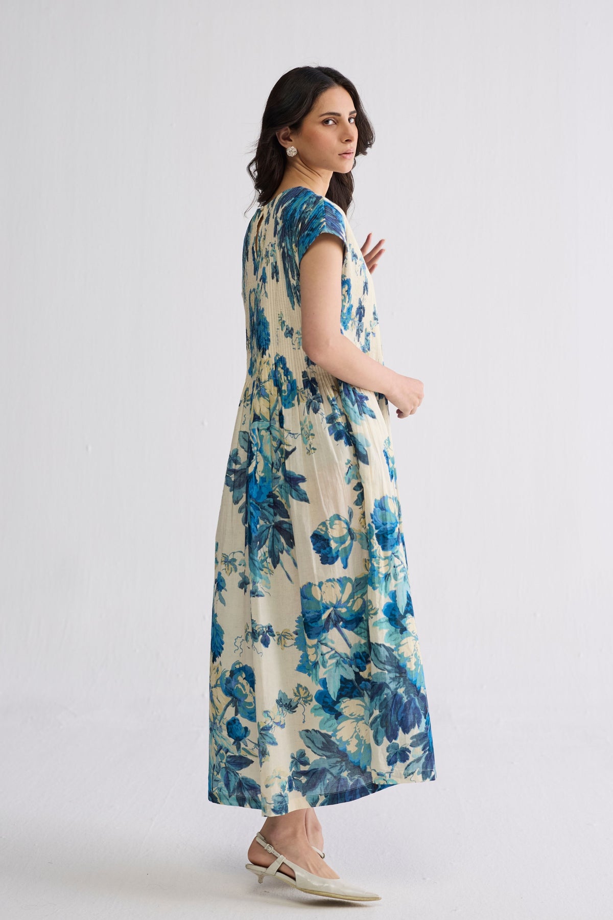 Royal Paradise Pintucks Dress