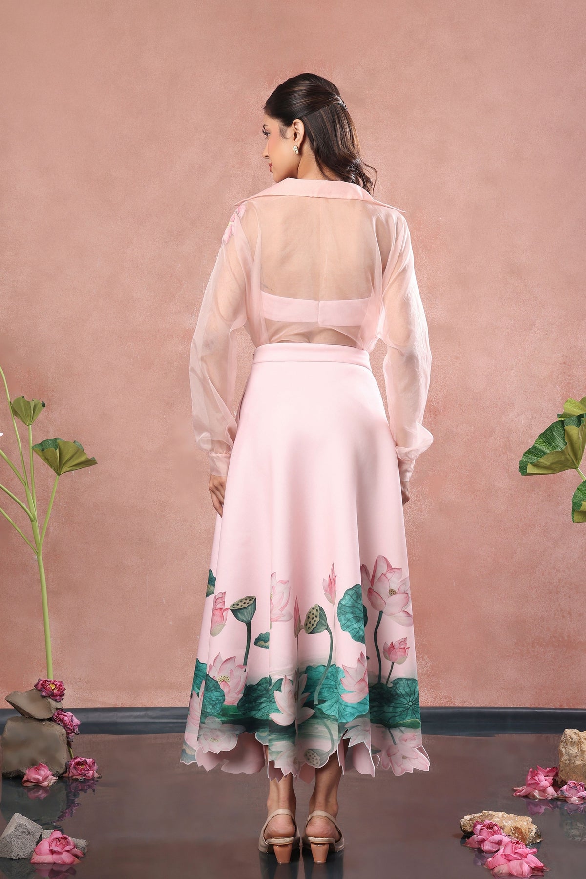 Blush Skirt Top Organza Set