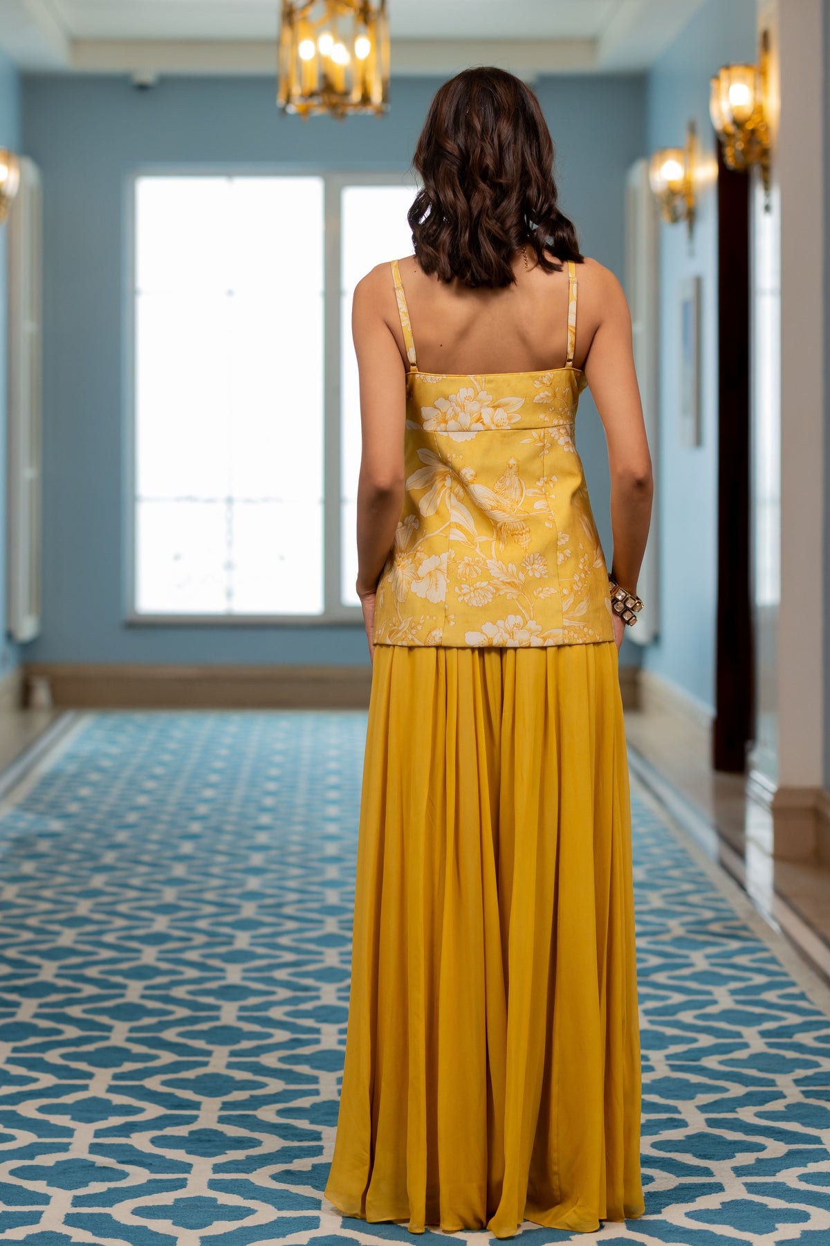 Miyu Yellow Sharara Set