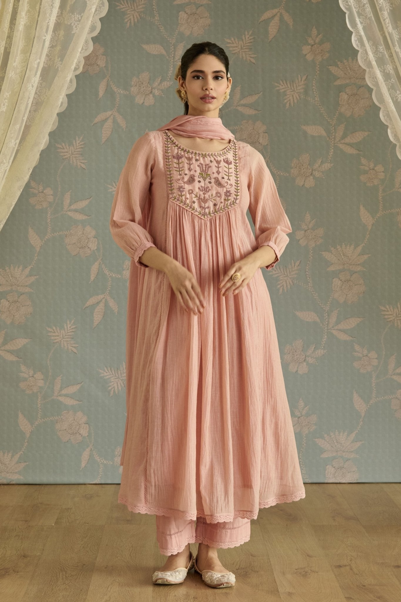 Pink Fiza Kurta Set - Kritika Dawar - Elahe