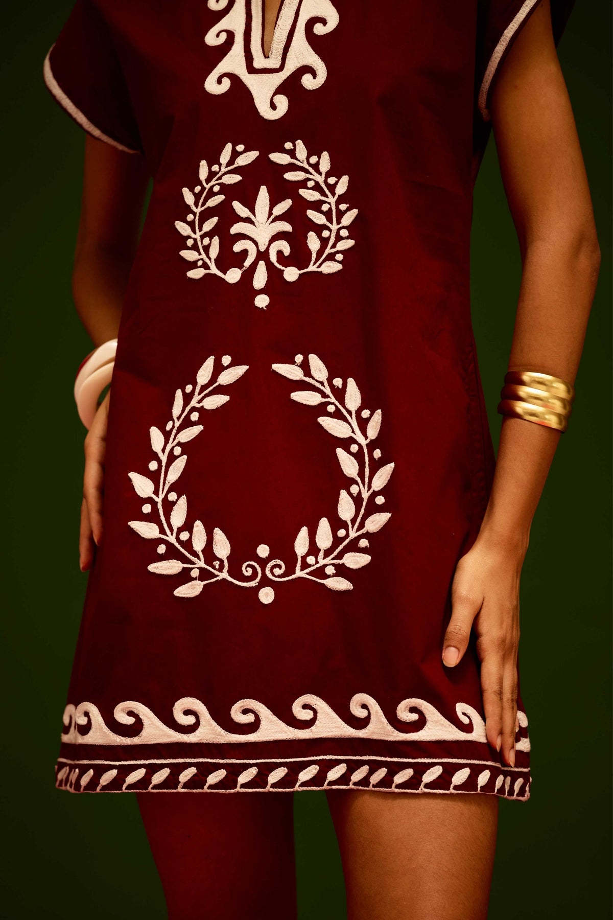 Burgundy Shift Dress