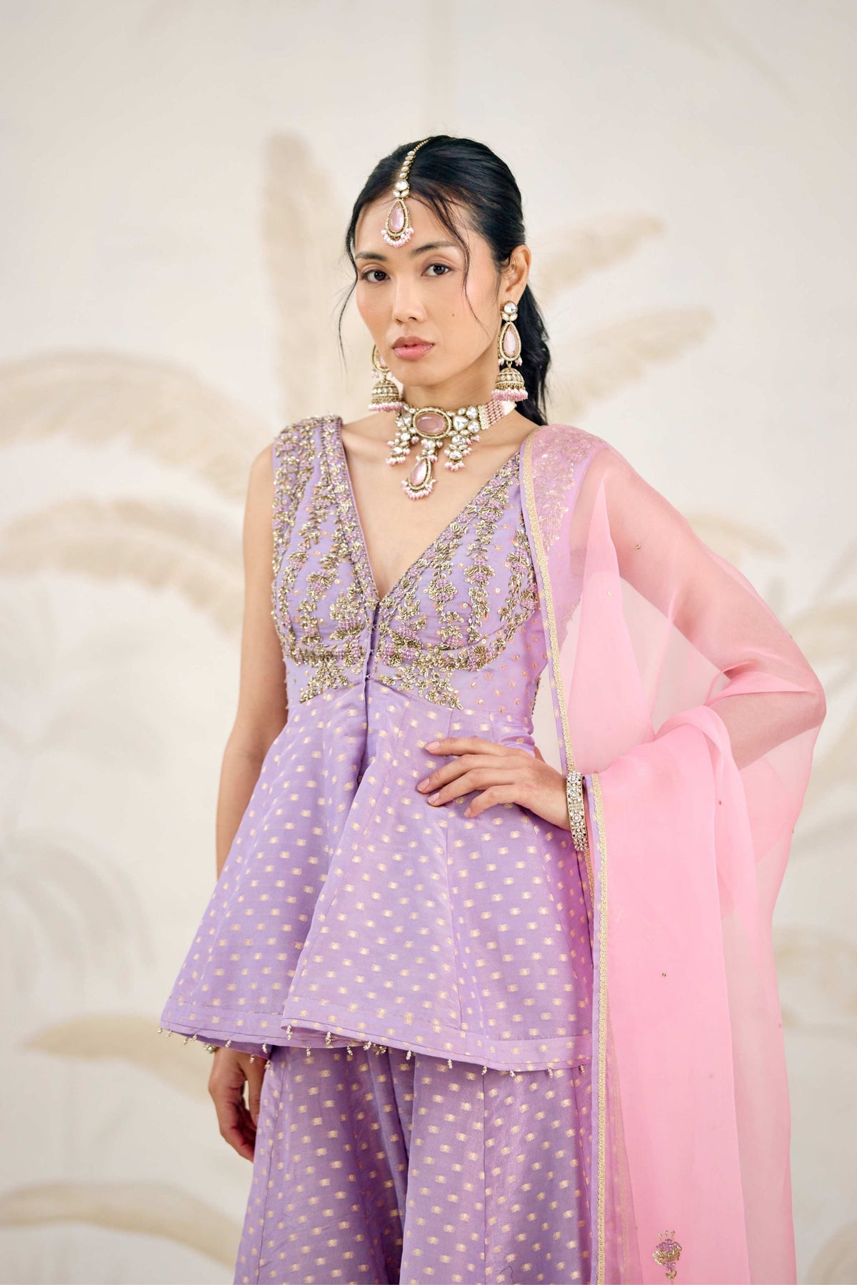 Orchid Lavender Sharara Set