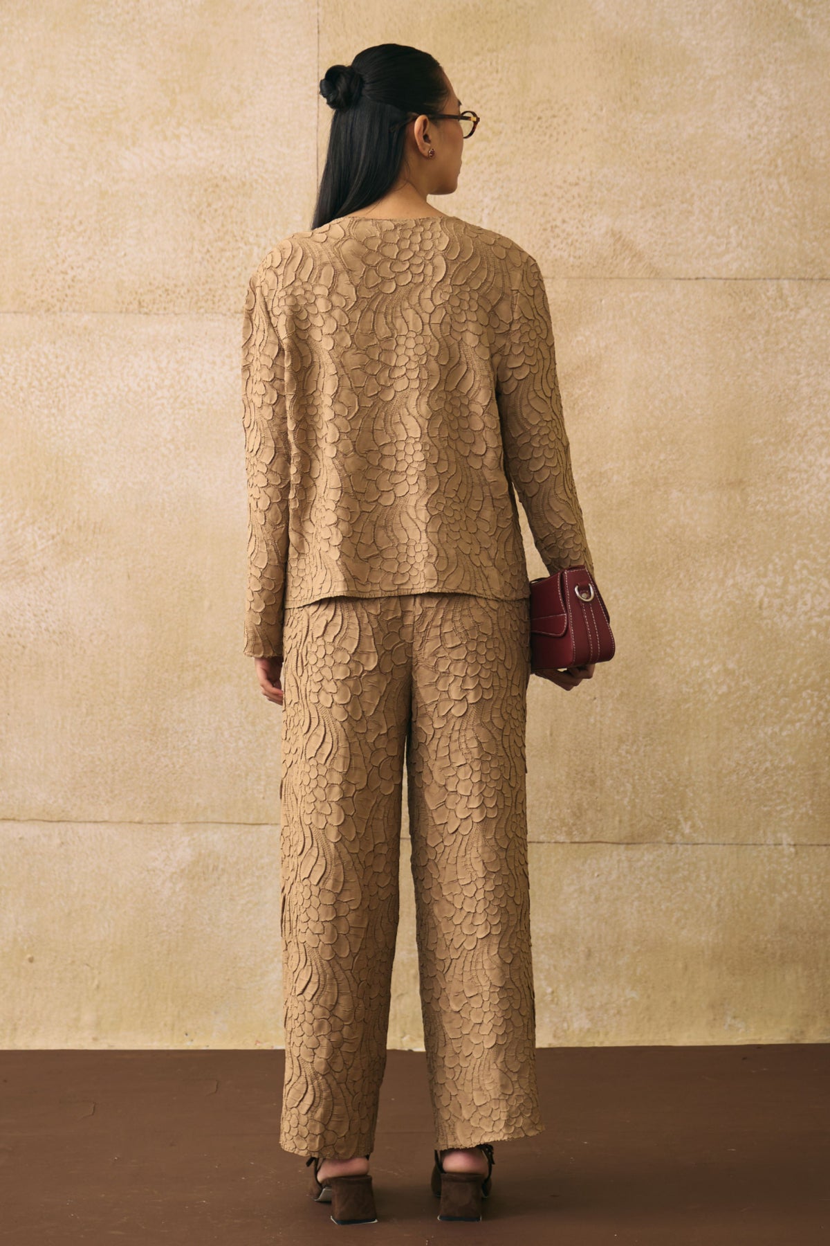 Beige Elnia Co-ord Set