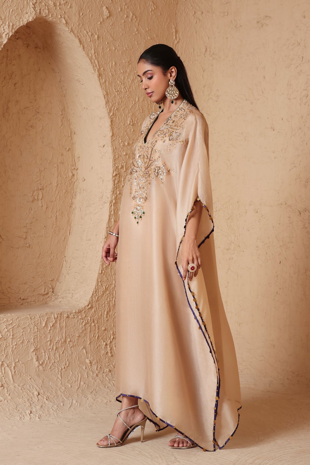 Ivory Heavy Kaftan Set