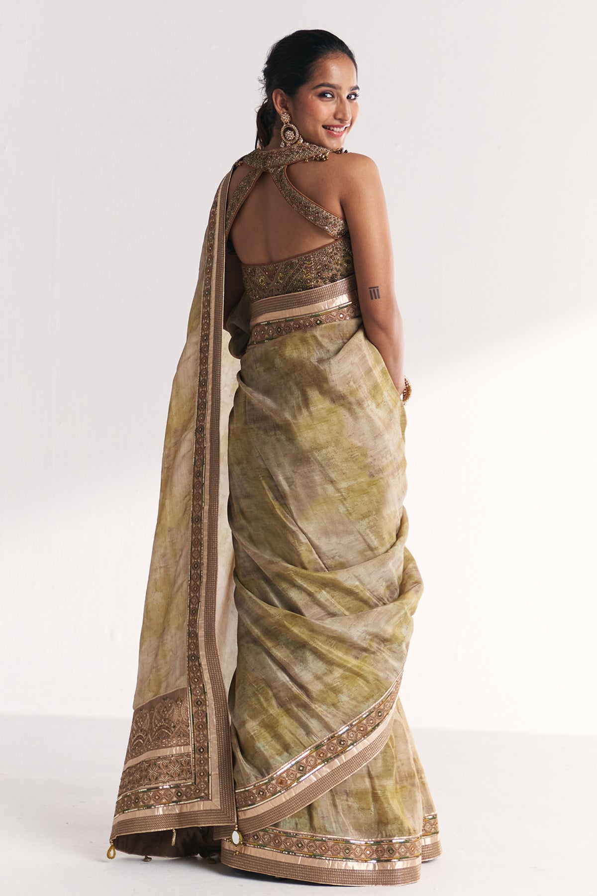 Falguni Green Saree