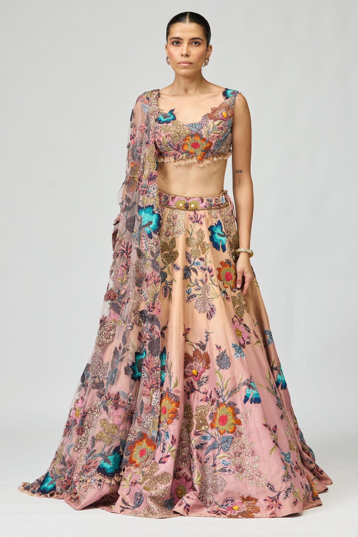 Ombre Embellished Lehenga Set