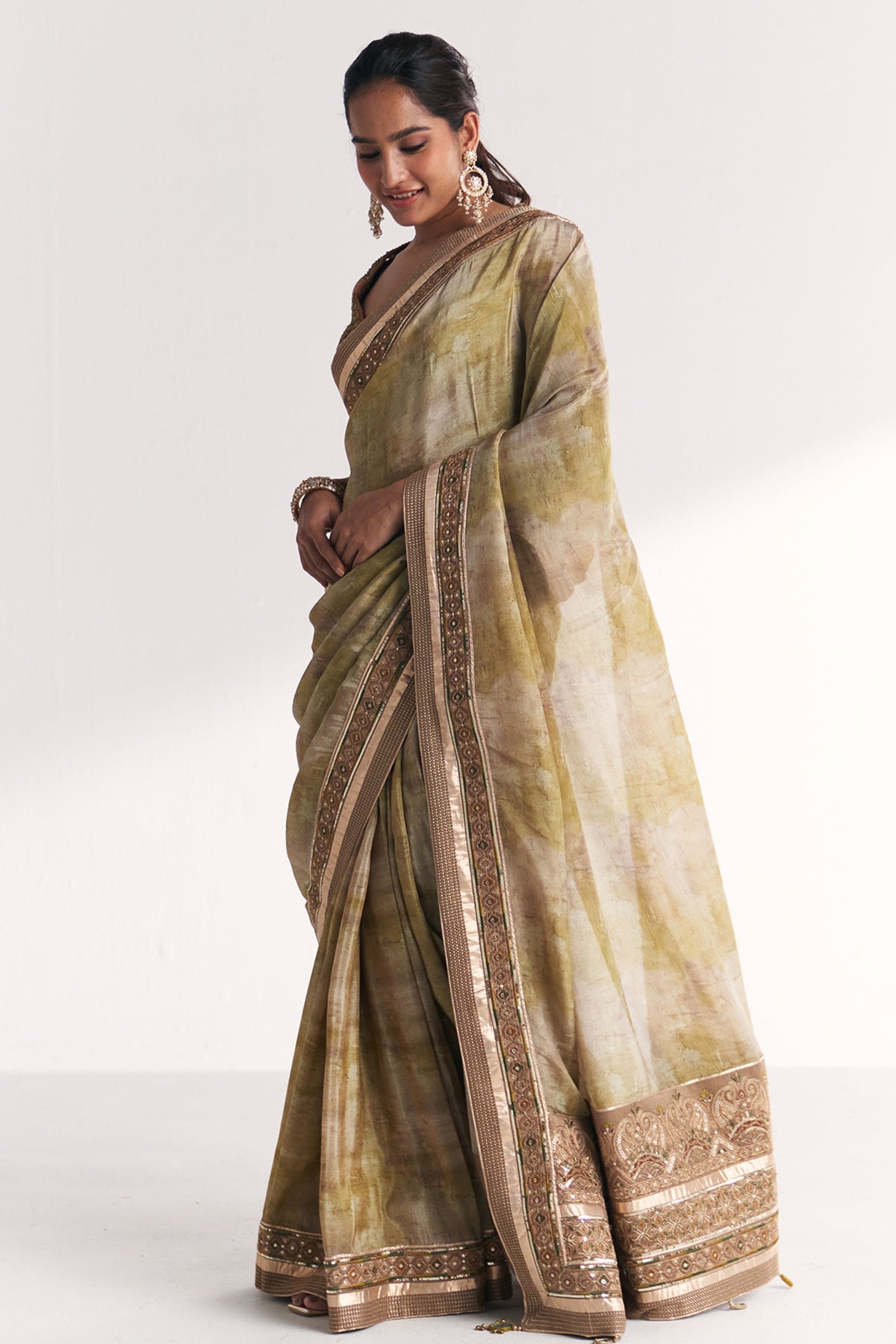 Falguni Green Saree