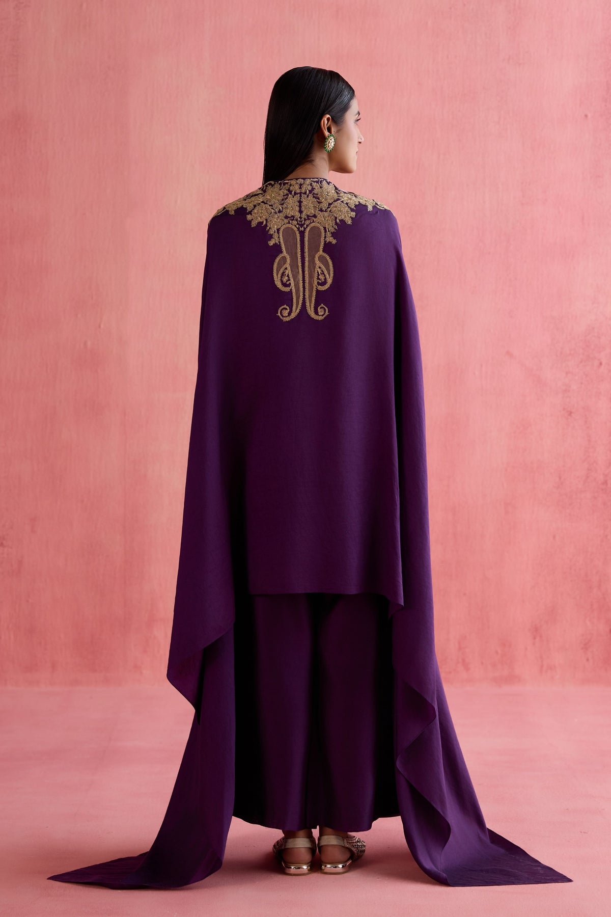 Meher Purple Kaftan Set
