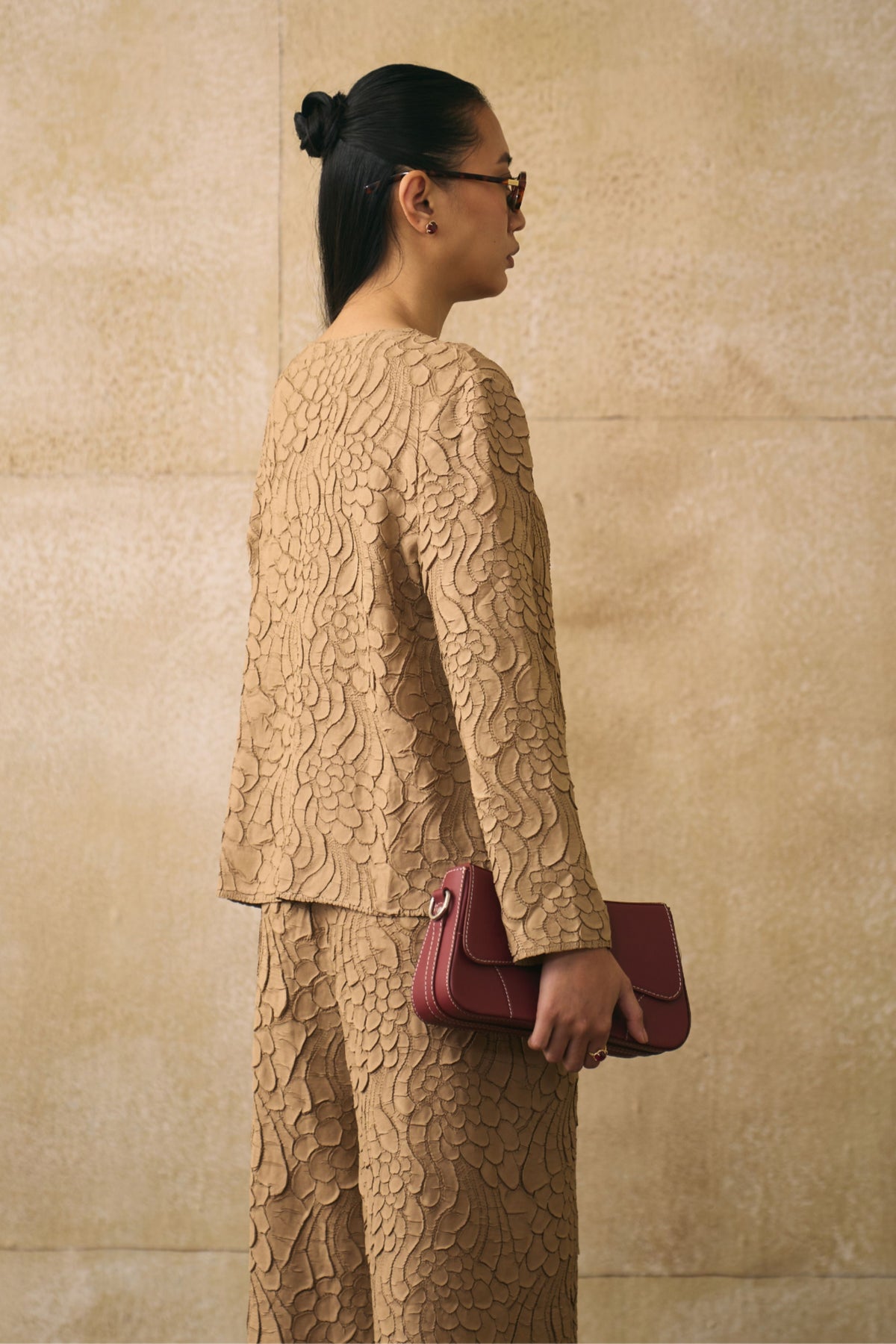 Beige Elnia Co-ord Set