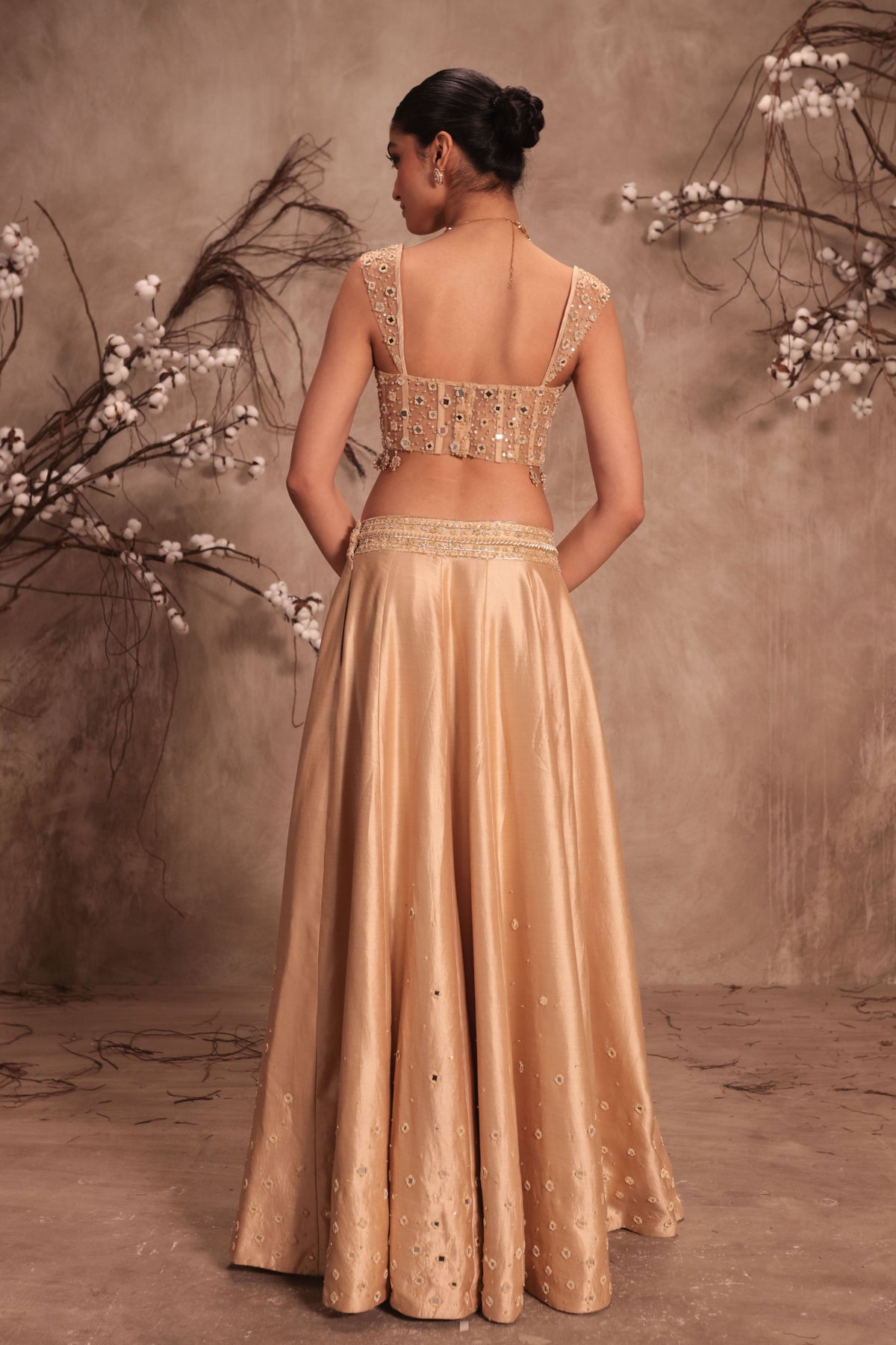 Ivory Cape Lehenga Set