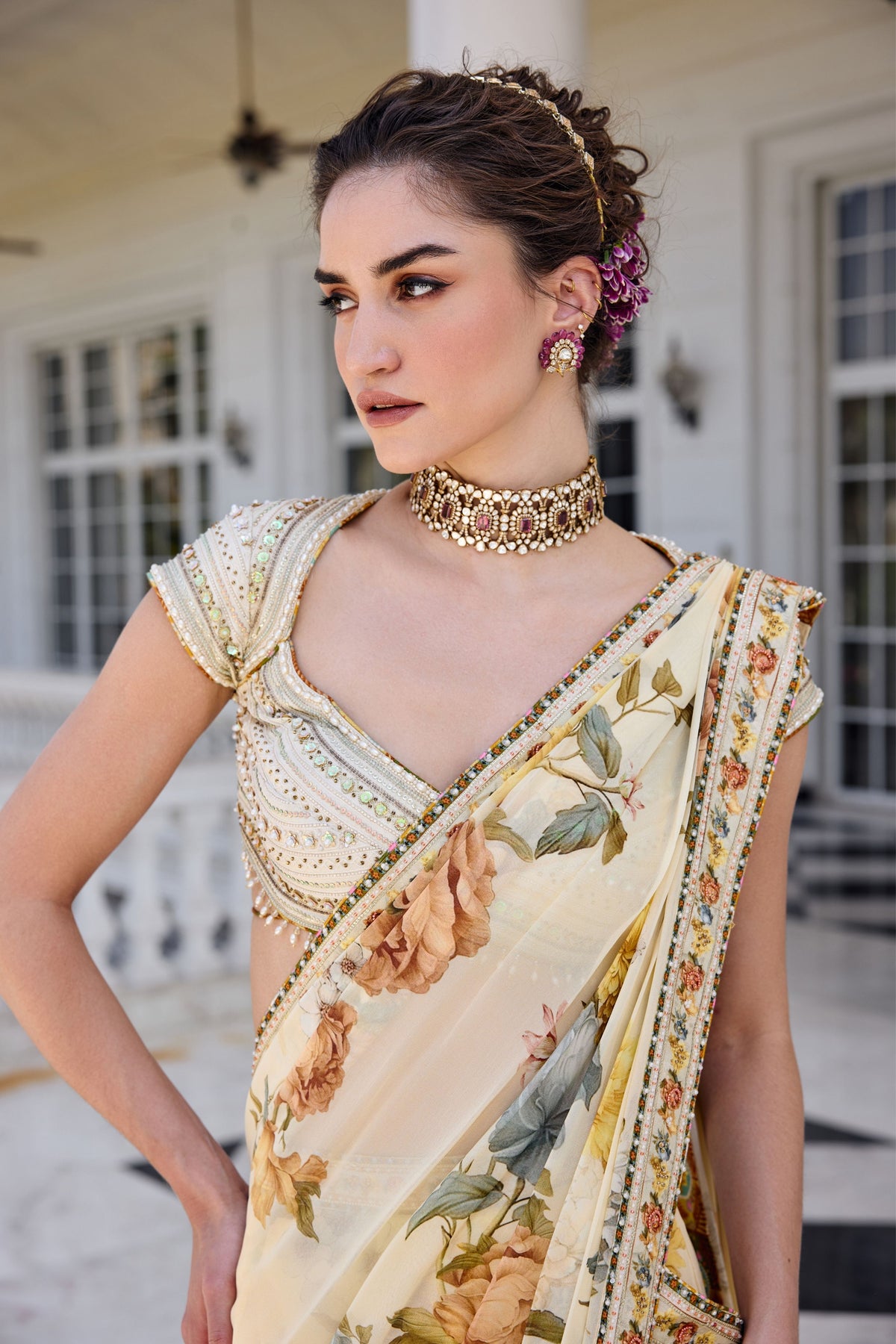 Frida Draped Saree Set