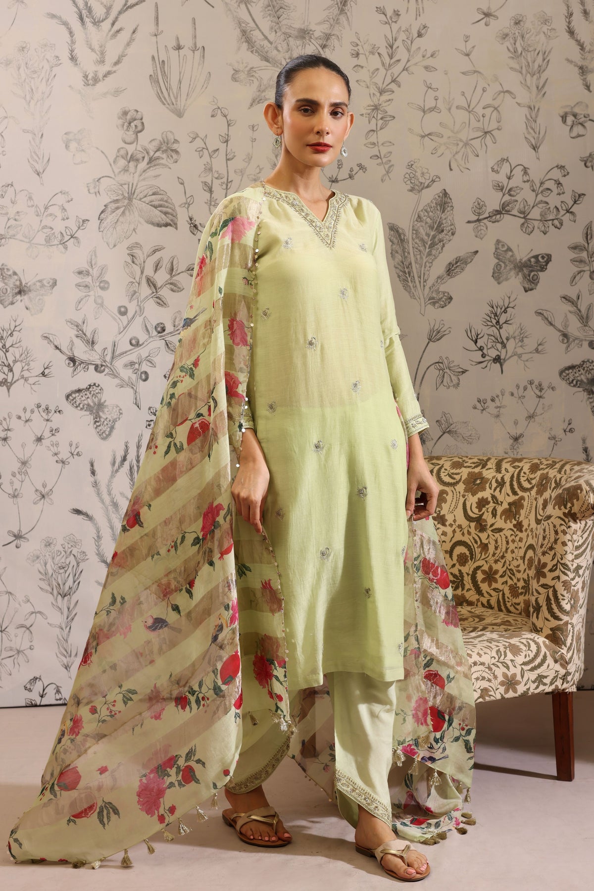 Anaar Green Kurta Set