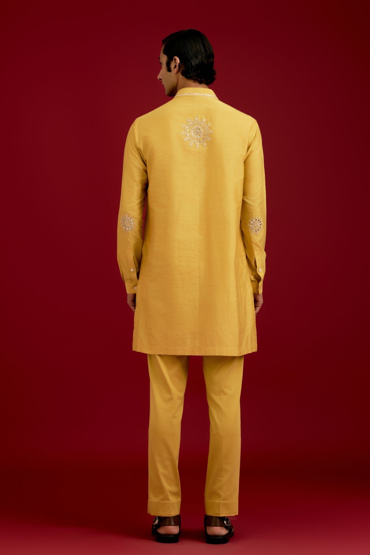 Mustard Cotton Kurta Set