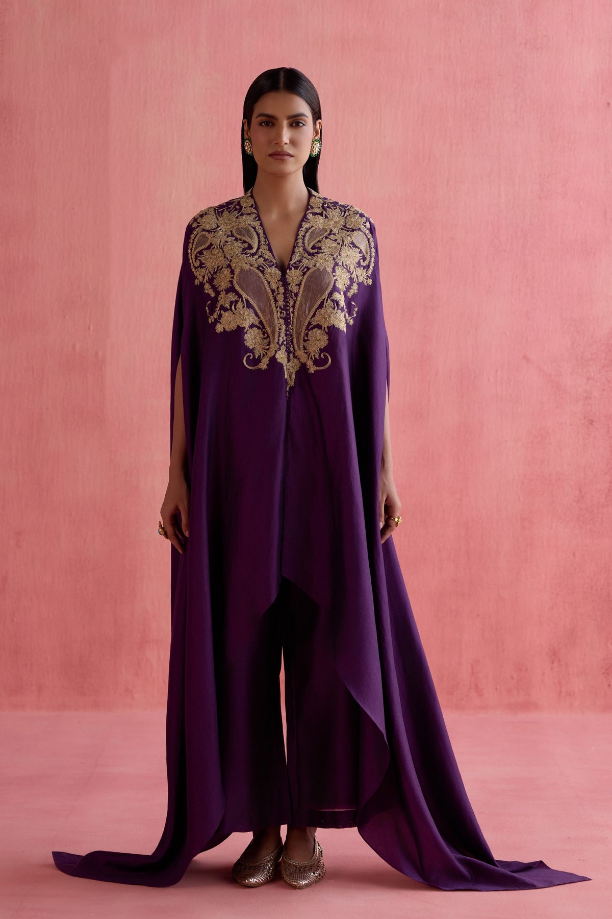 Meher Purple Kaftan Set