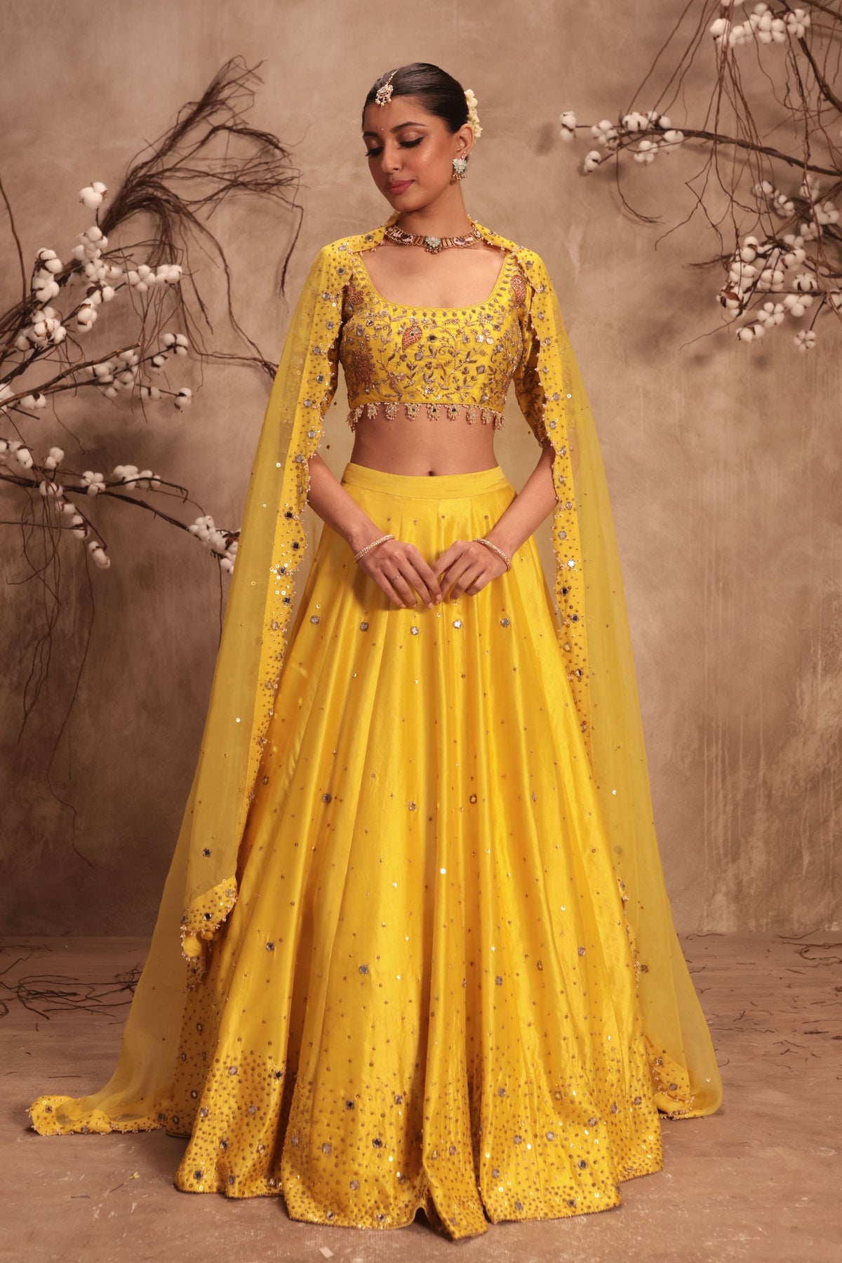 Mirror Work Lehenga Set