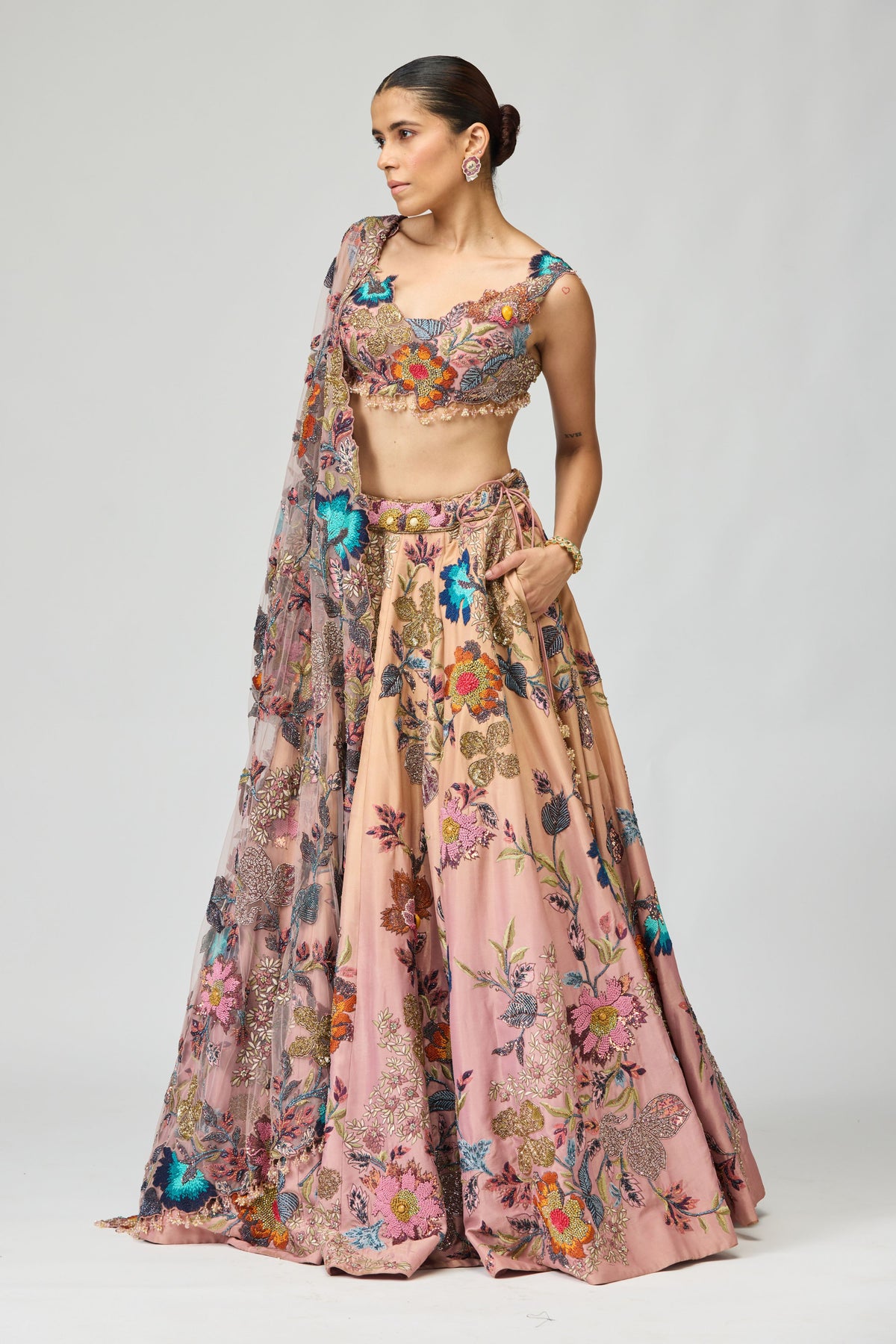 Ombre Embellished Lehenga Set