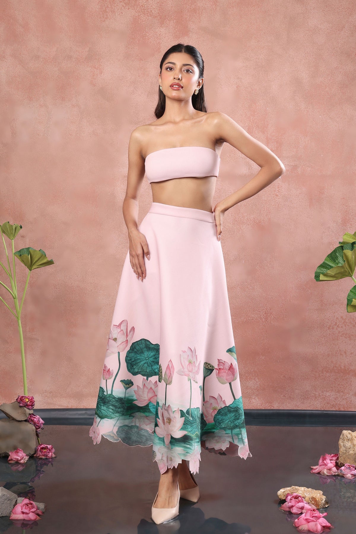Blush Skirt Top Organza Set