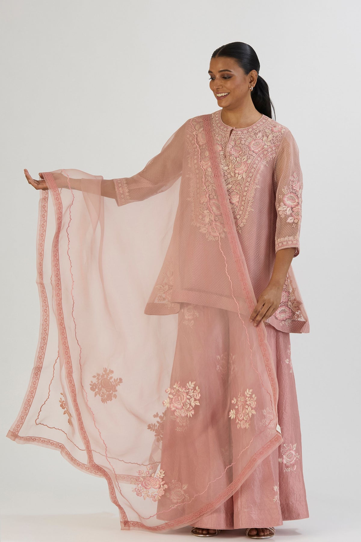 Pink Padma Kurta and Sharara