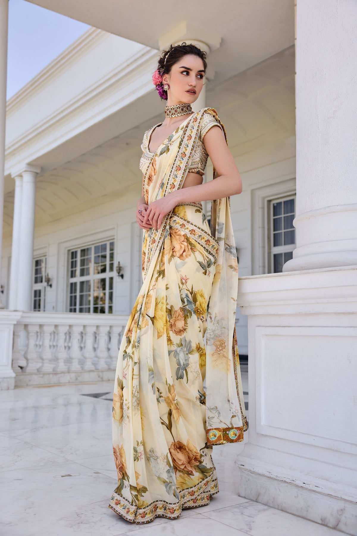 Frida Draped Saree Set