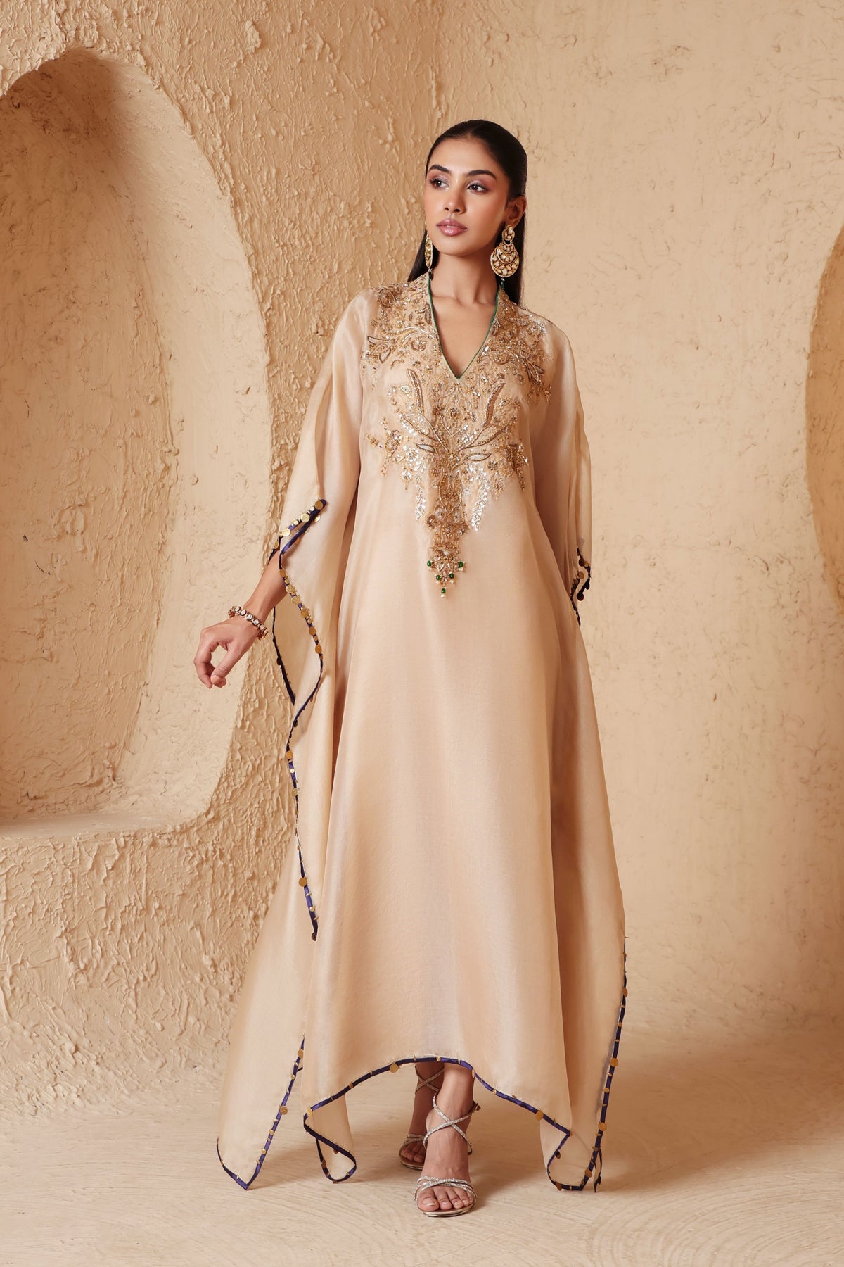 Ivory Heavy Kaftan Set